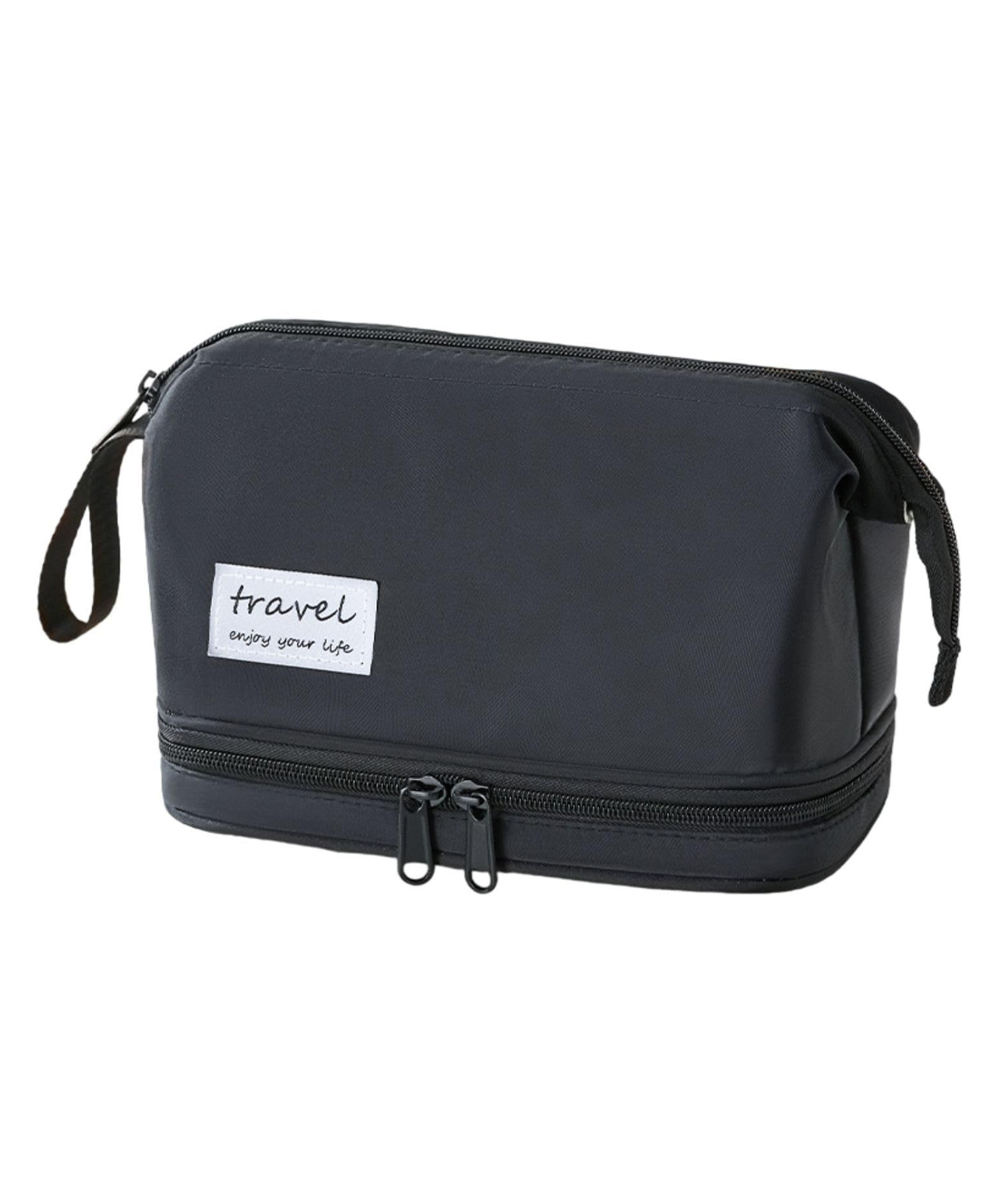FunBlast Portable Cosmetic Bag with Handle Pack of 1 Black-picture-11
