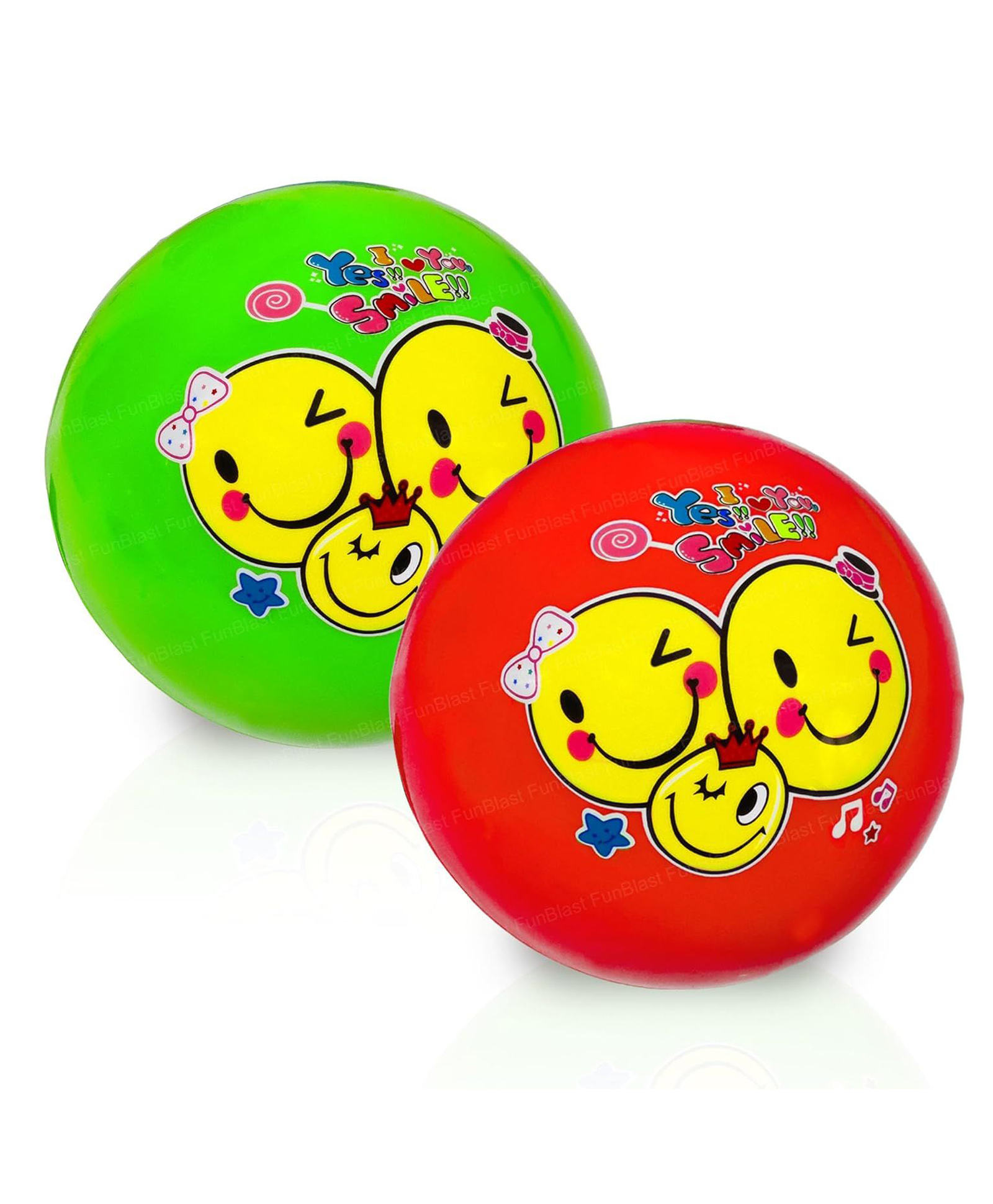 FunBlast Colorful Silicone Inflatable Ball for Kids Pack of 2 (Random Color)-image-2