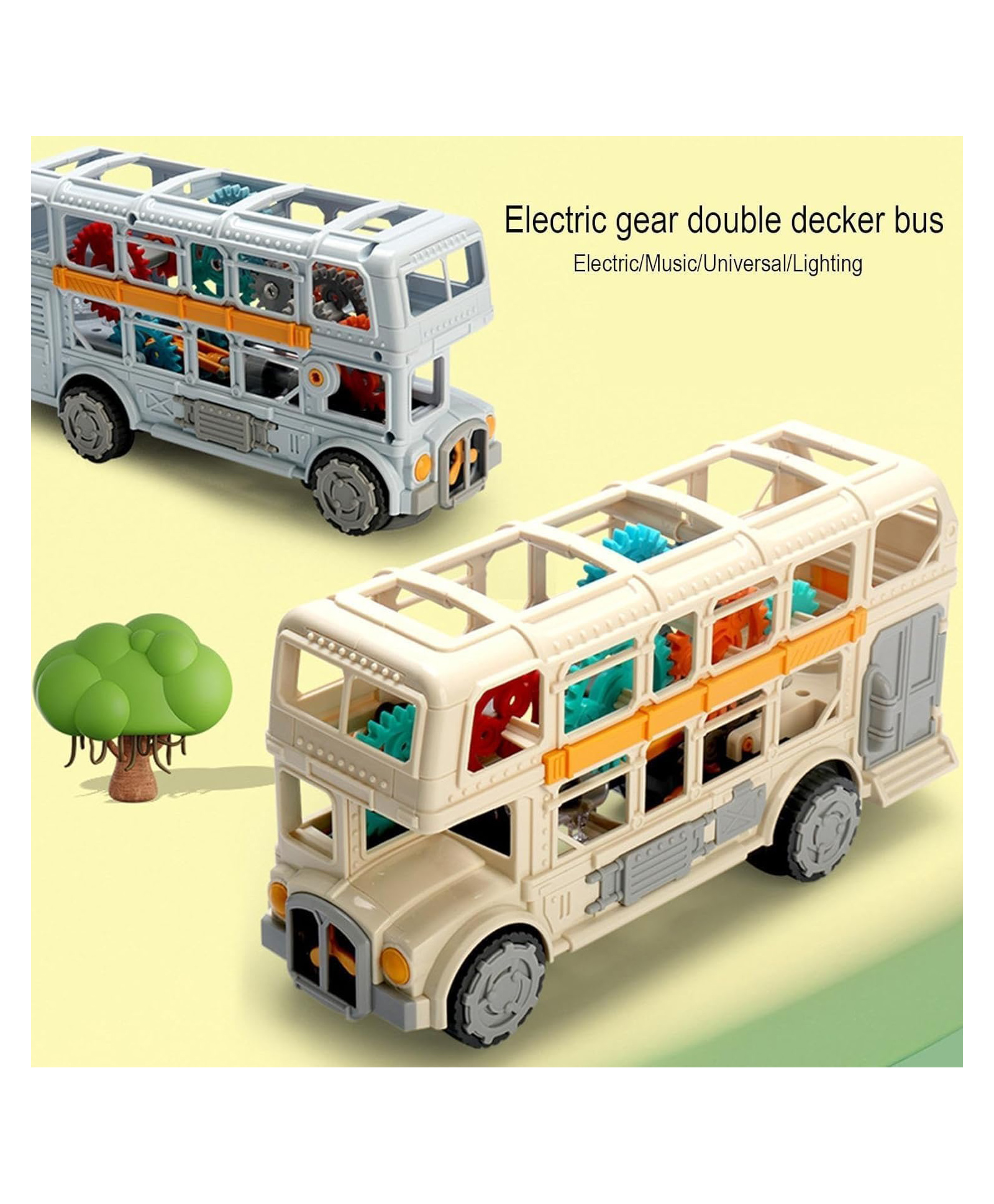 AKN TOYS Musical School Bus Toys Lights Sound Simulation Steering Wheel Musical - ( Pack of 1 -Color May Vary )-picture-13