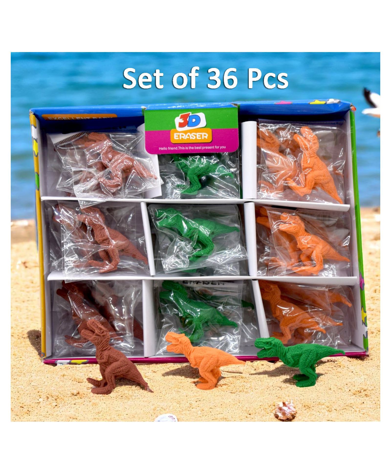 Asera 3D Dinosaur Erasers for Kids Birthday Return Gifts Pinata Fillers (36 Pcs)-image-44