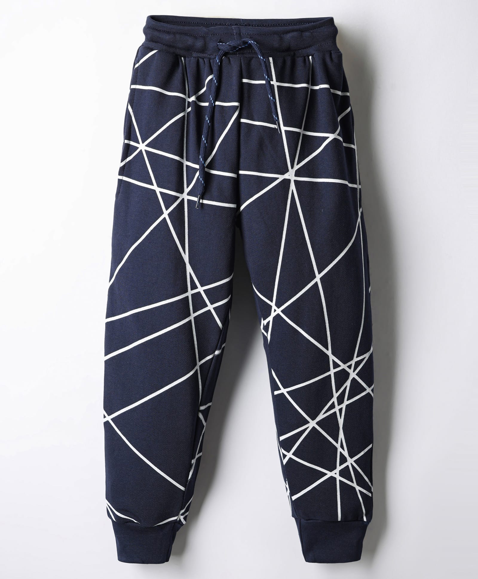 Evimo Single Jersey Knit Full Length Printed Lounge Pant - Navy Blue-picture-27