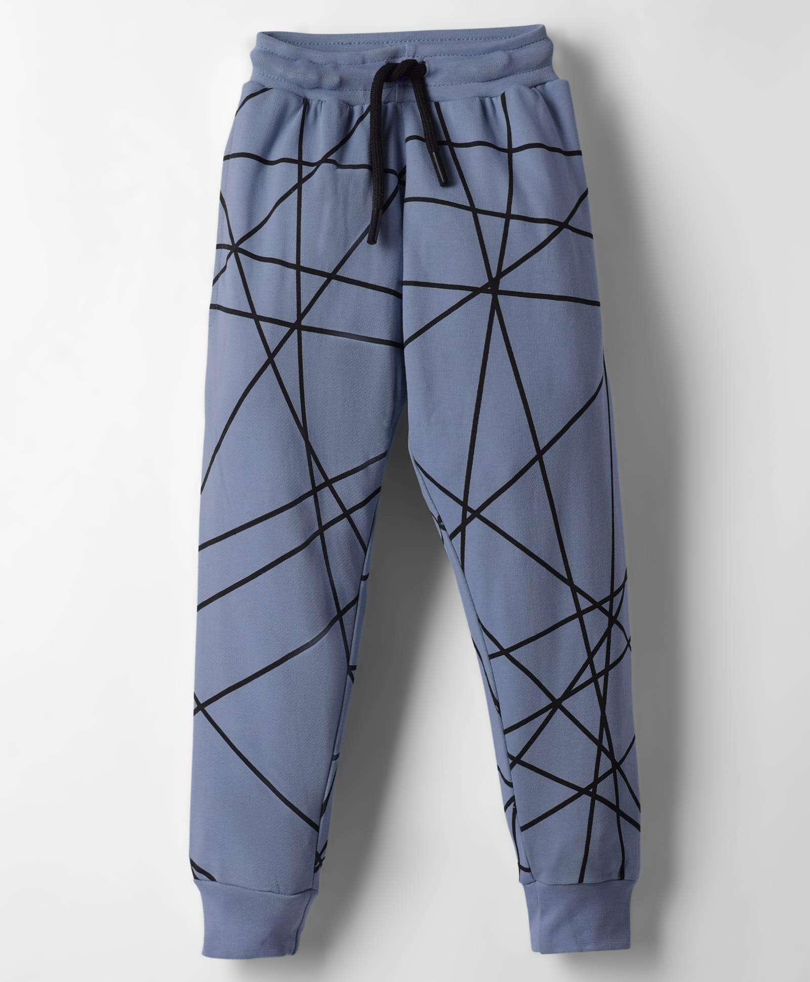 Evimo Single Jersey Knit Full Length Printed Lounge Pant - Blue-picture-28
