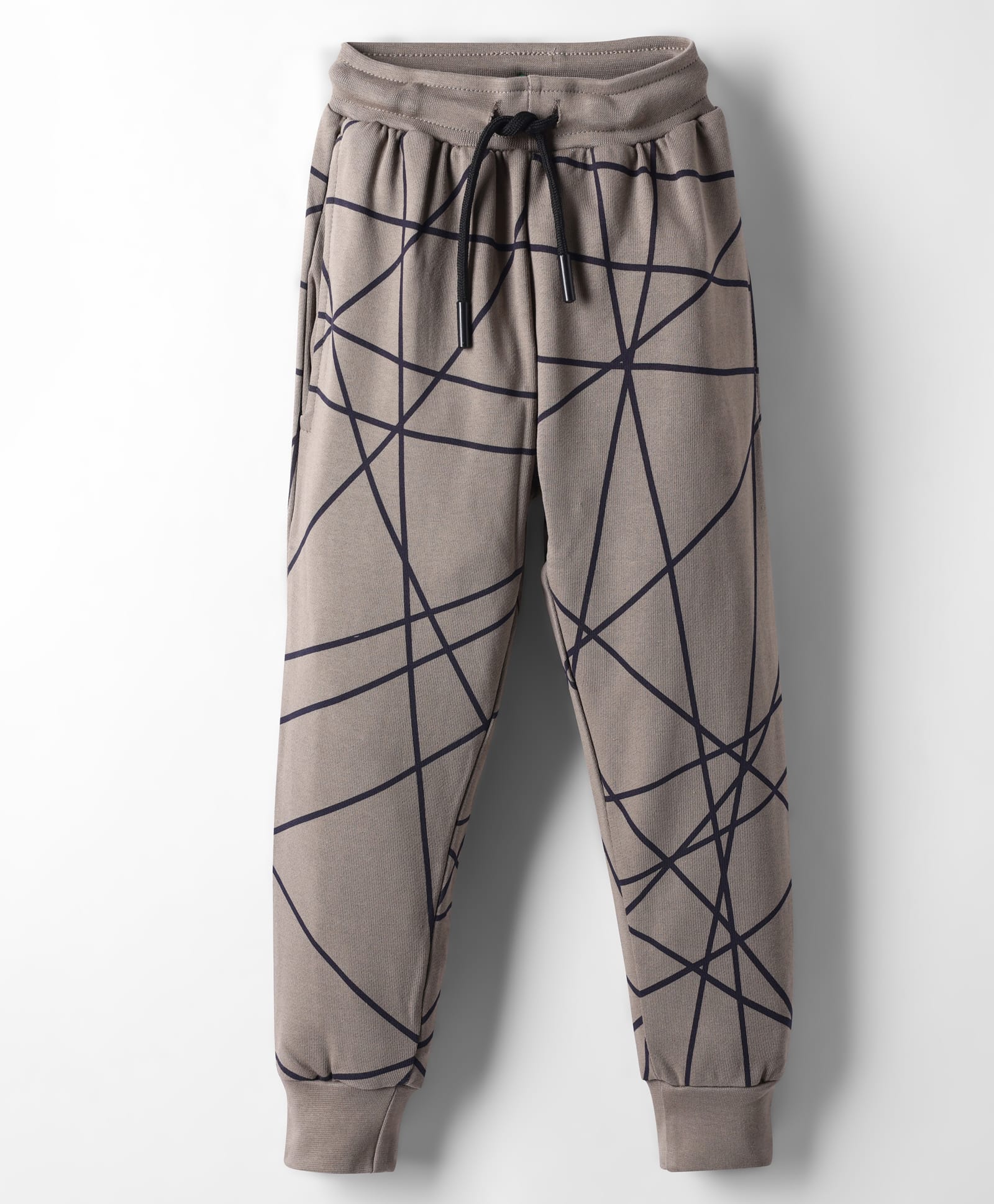 Evimo Single Jersey Knit Full Length Printed Lounge Pant - Tan-picture-3