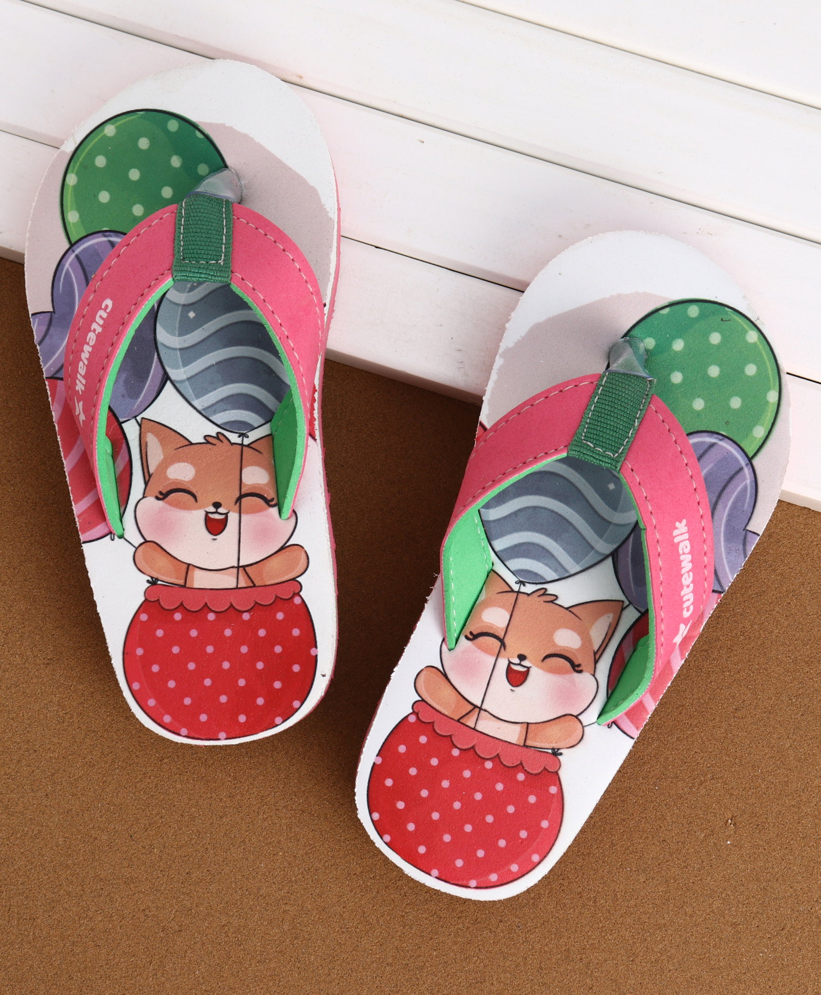 Cute Walk by Babyhug Flip Flops With Kitty Print - Multicolor-image-11