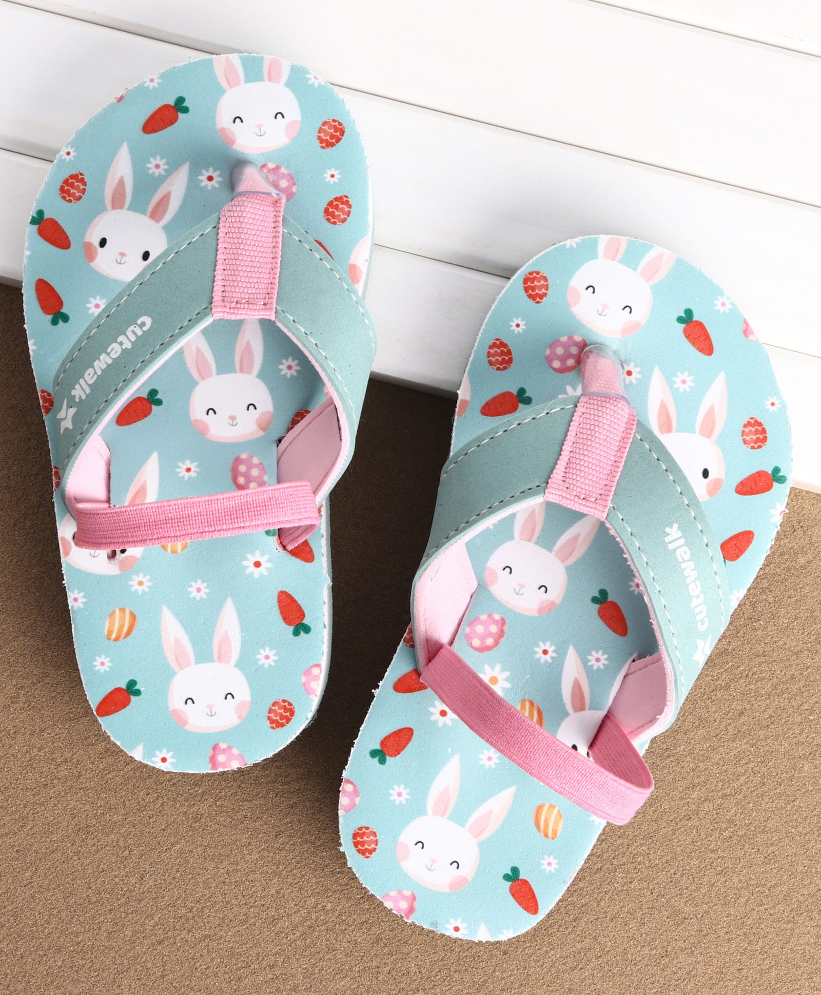 Cute Walk by Babyhug Back Strap Bunny & Floral Printed Flip Flops-picture-19