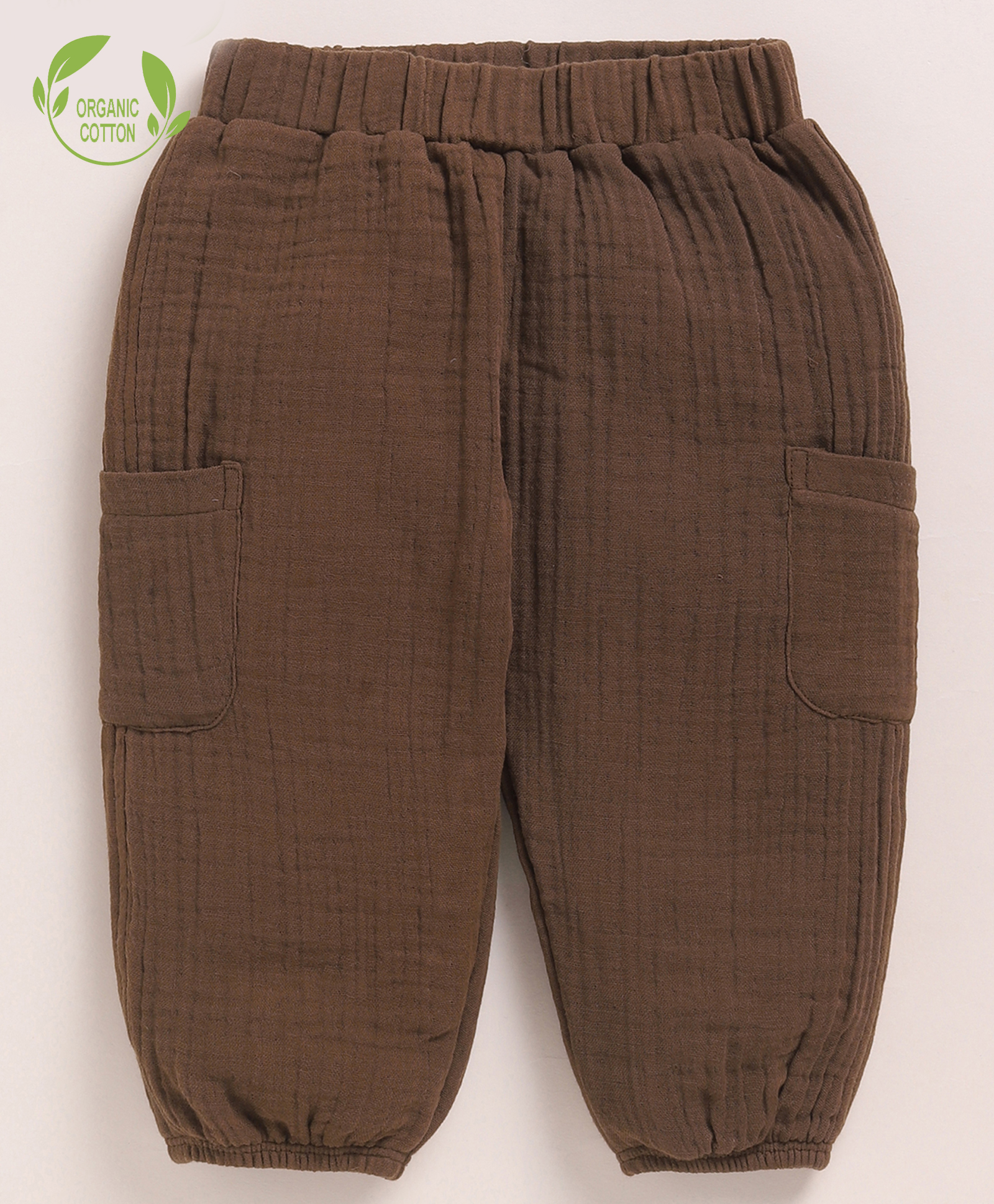Cot & Candy Organic Cotton Muslin Knit Solid Lounge Pants - Cocoa Whisper-picture-36