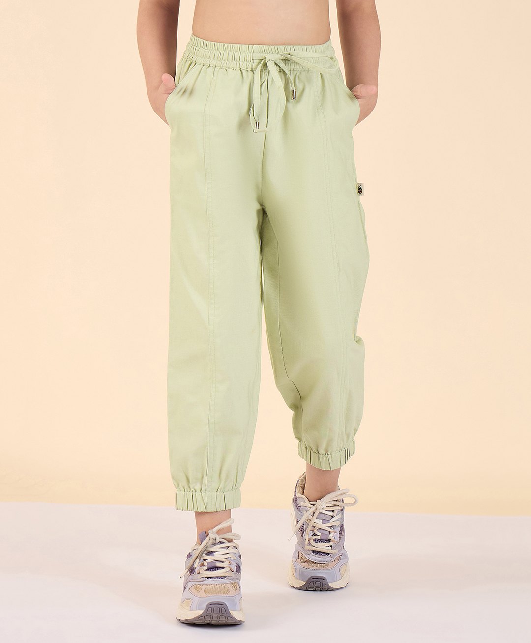 StyloBug Cotton Woven Solid Pant - Green-picture-24