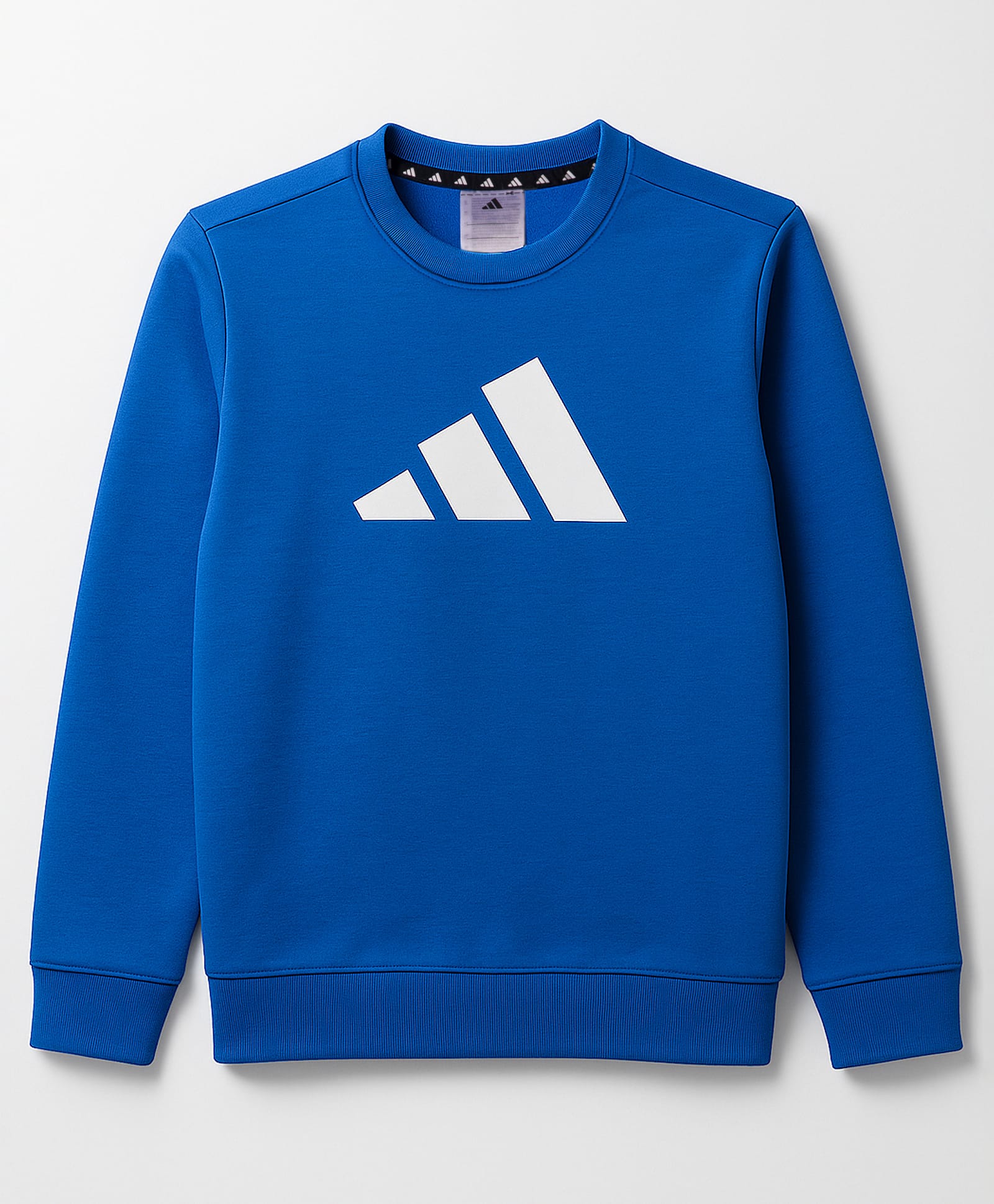 ADIDAS KIDS Cotton Knit Full Sleeves Sweatshirts With Brand Logo Print - Blue-picture-12