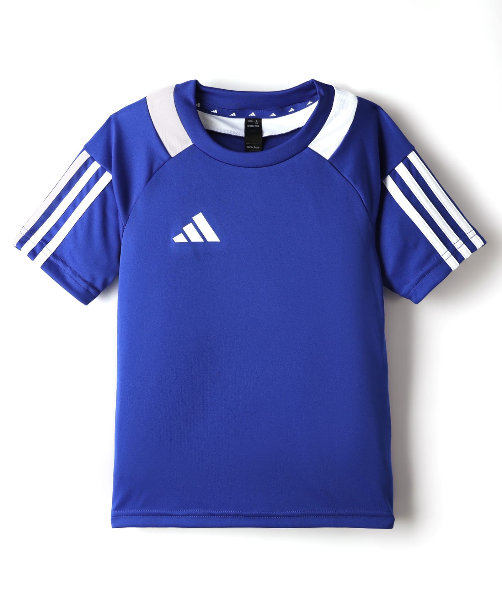 ADIDAS KIDS Knit Half Raglan Sleeves T-Shirt with Brand Logo Graphic & Tape Detailing - Blue-picture-16
