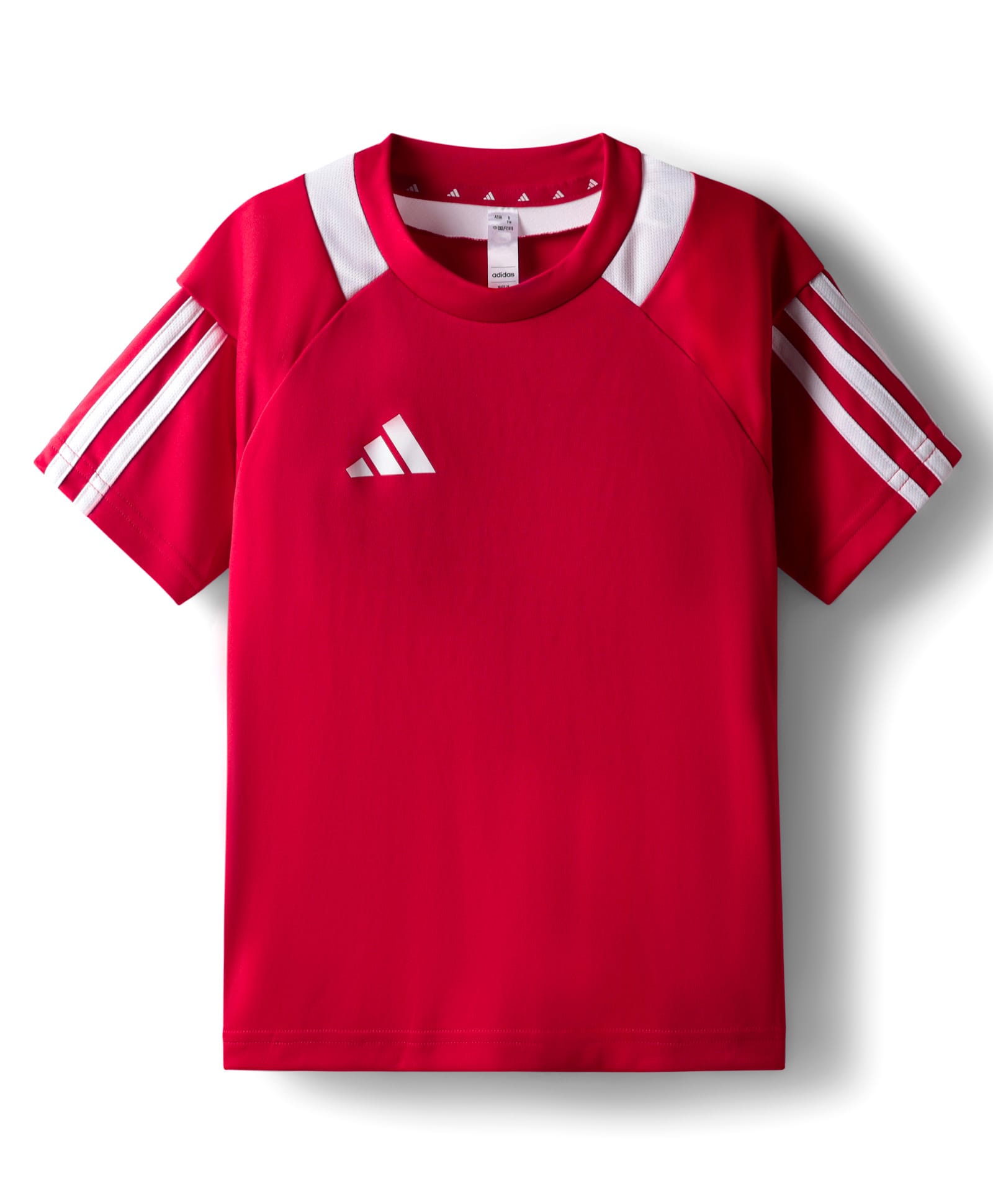 ADIDAS KIDS Knit Half Raglan Sleeves T-Shirt with Brand Logo Graphic & Tape Detailing - Red-image-26