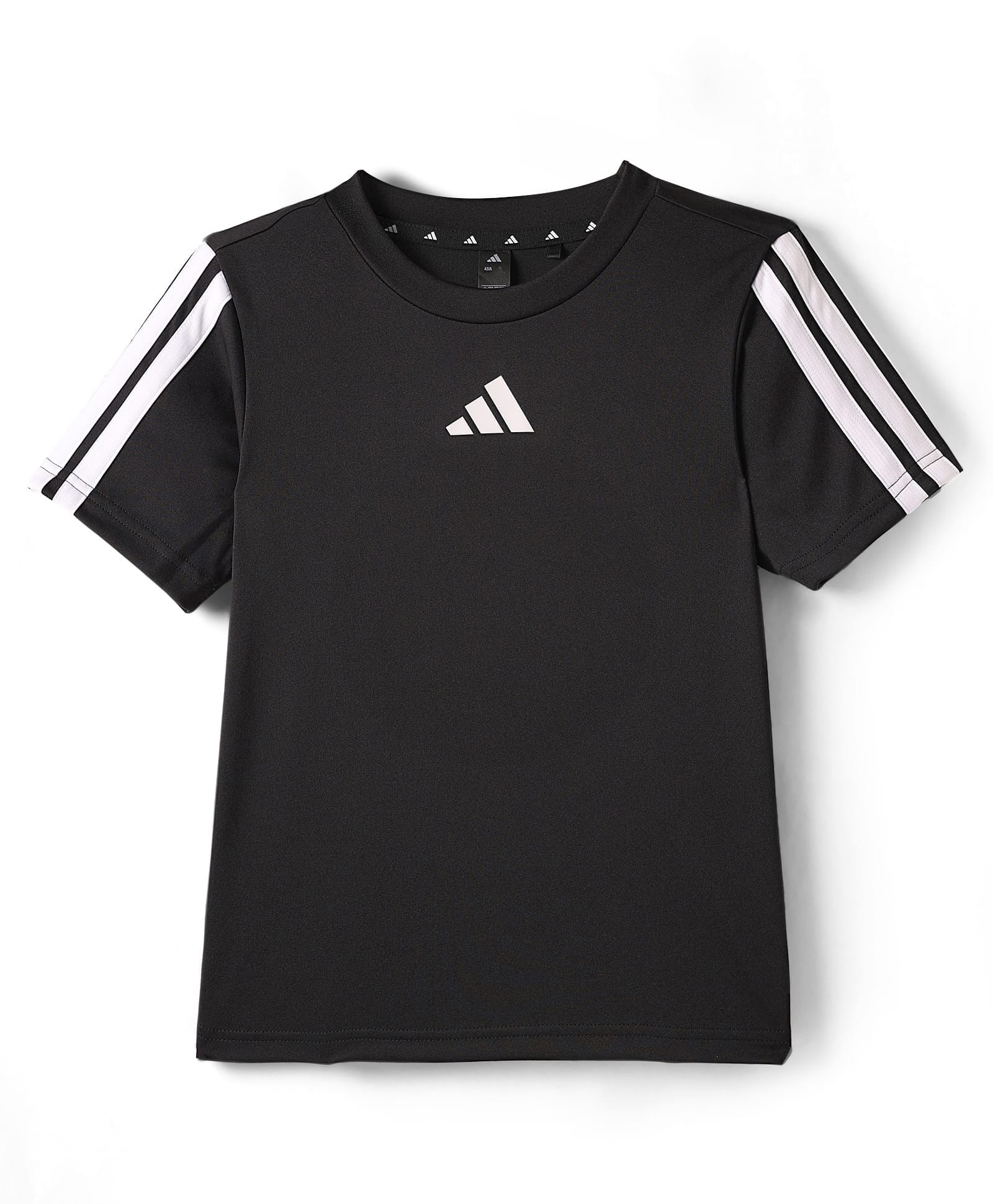 ADIDAS KIDS Knit Half Sleeves T-Shirt With Logo Graphic - Black-image-43