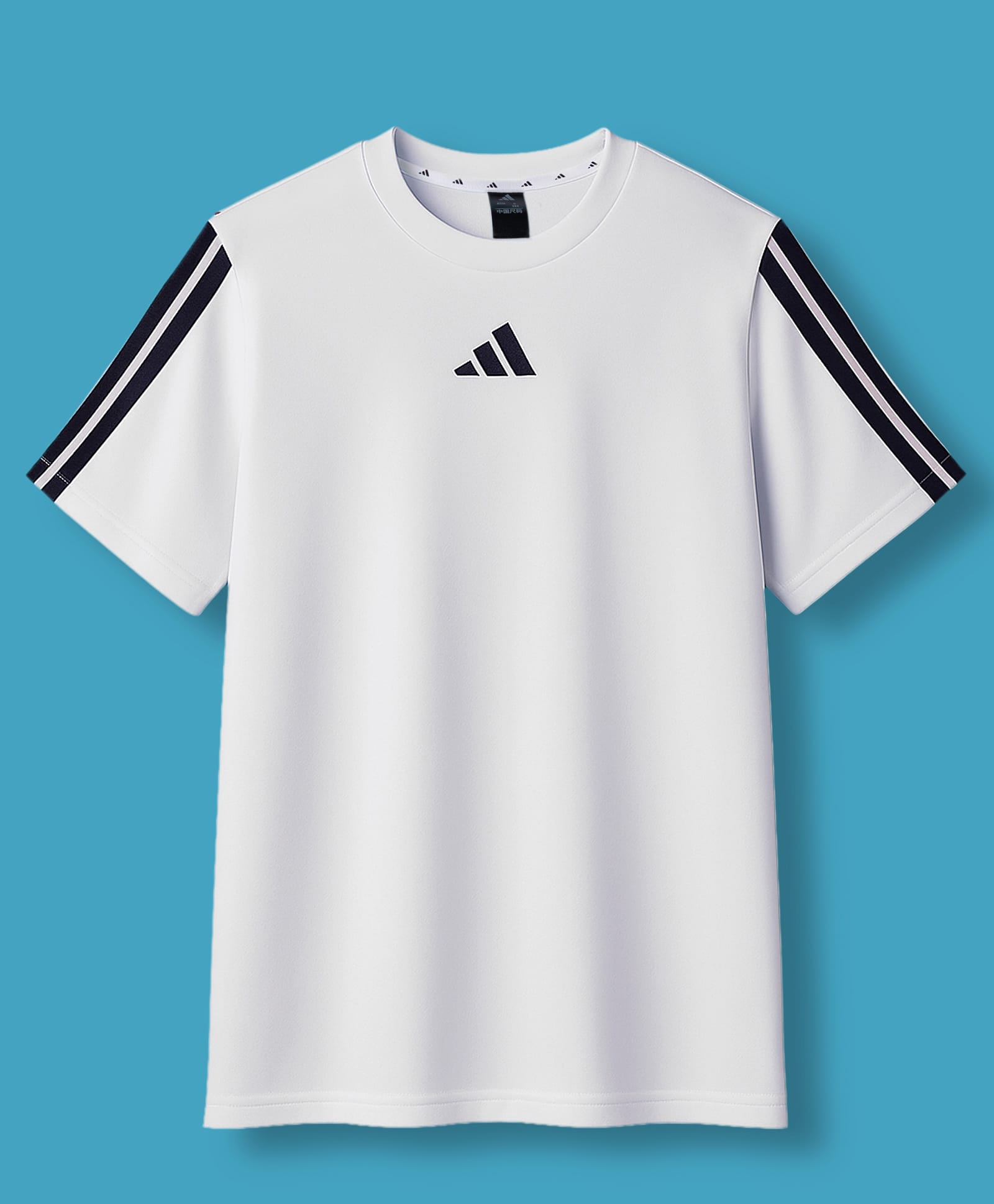 ADIDAS KIDS Knit Half Sleeves T-Shirt With Logo Print - White-picture-14