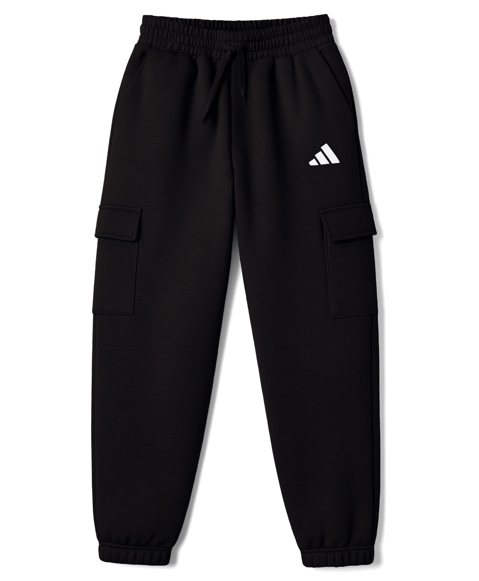 ADIDAS KIDS Cotton Knit Full Length Track Pants With Brand Logo Print - Black-picture-12