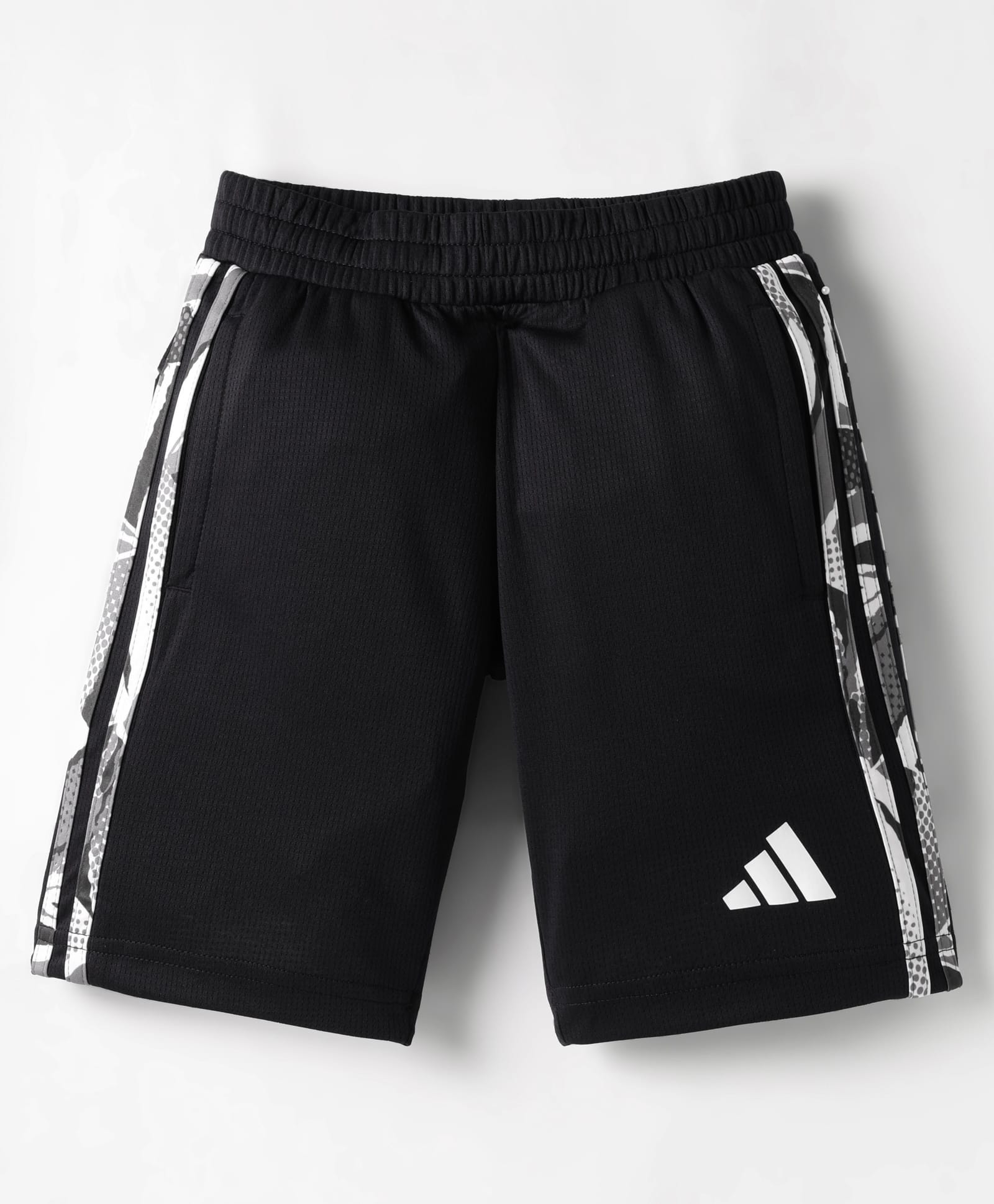 Adidas Kids Knit Shorts With Logo Print - Black-image-29