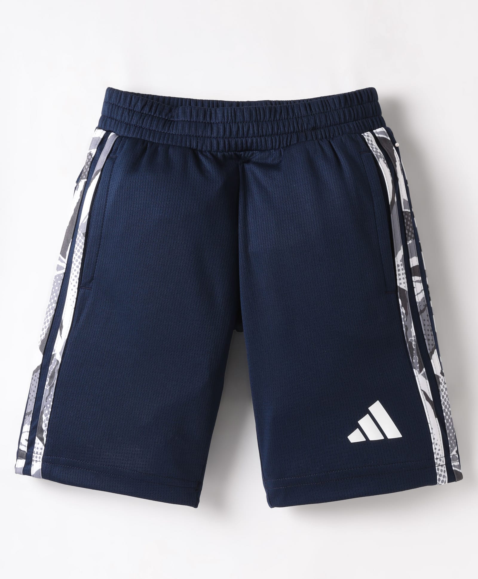 Adidas Kids Knit Shorts With Logo Print - Navy Blue-picture-21