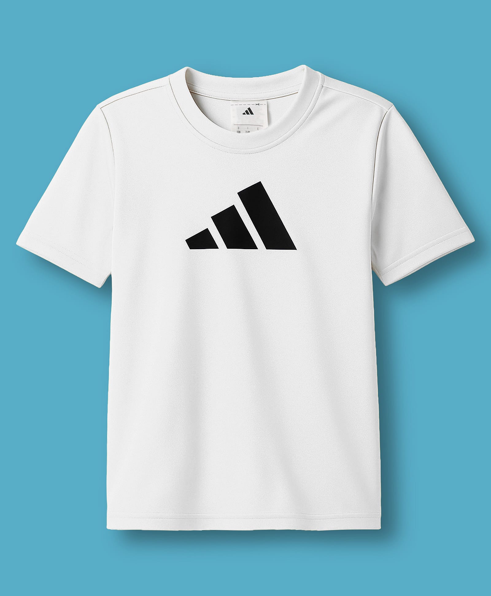 ADIDAS KIDS Cotton Knit Half Sleeves T-Shirt with Brand Logo Graphic - White-picture-24