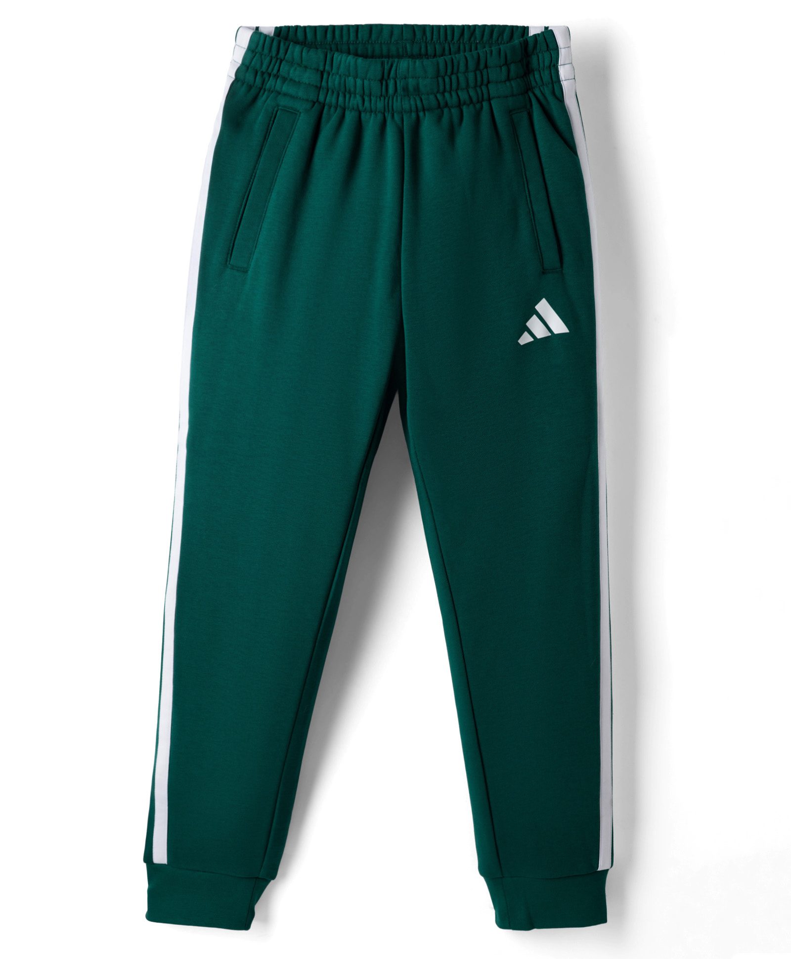 ADIDAS KIDS Cotton Knit Full Length Track Pant with Tape Detailing - Dark Green-picture-26