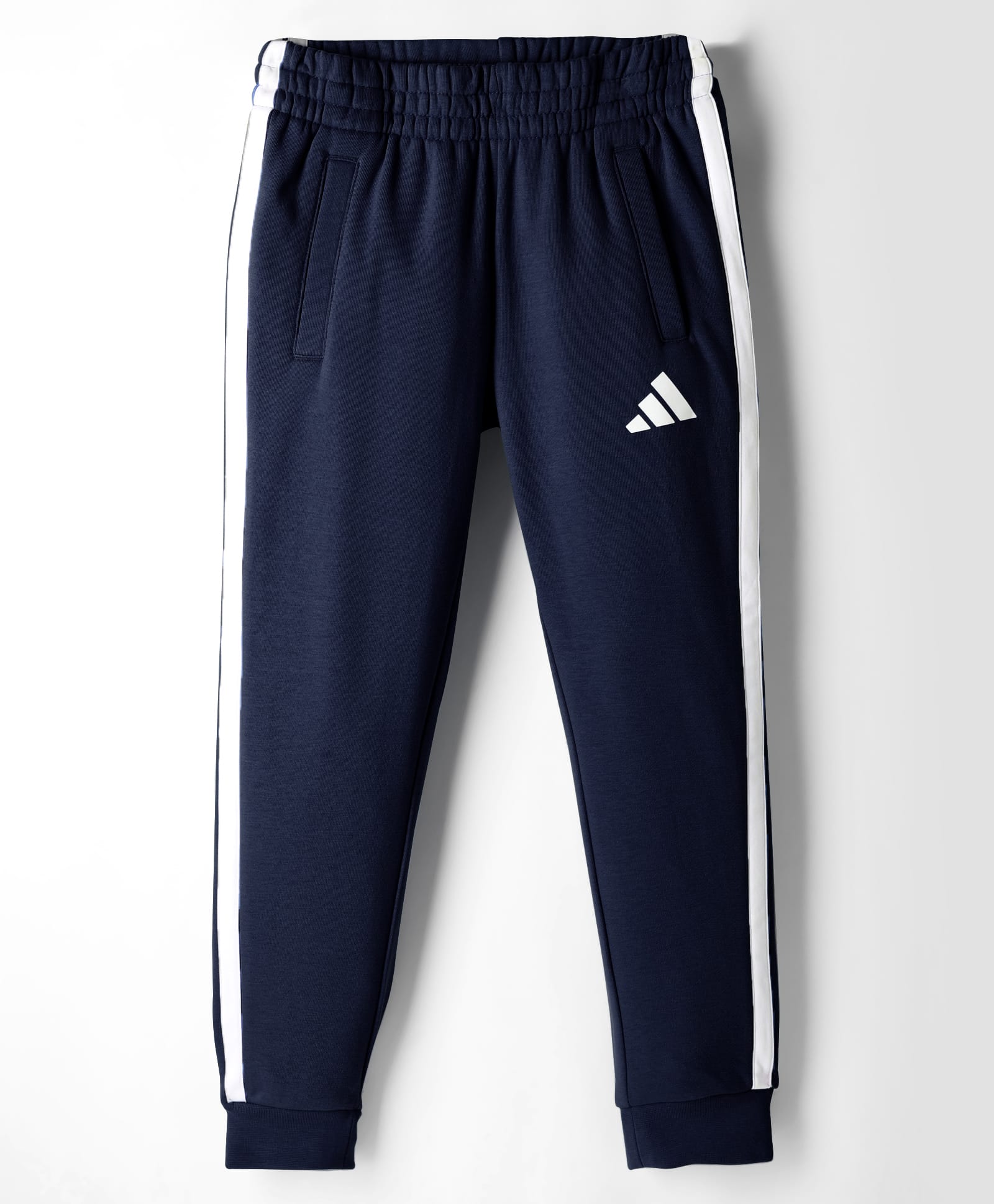 ADIDAS KIDS Cotton Knit Full Length Track Pant with Tape Detailing - Navy Blue-picture-20