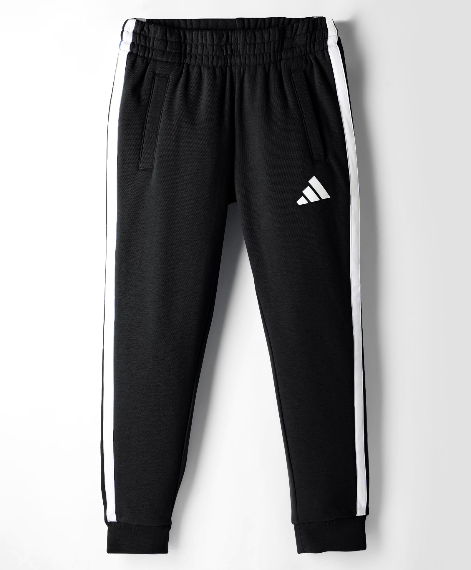 ADIDAS KIDS Cotton Knit Full Length Track Pant with Tape Detailing - Black-image-24