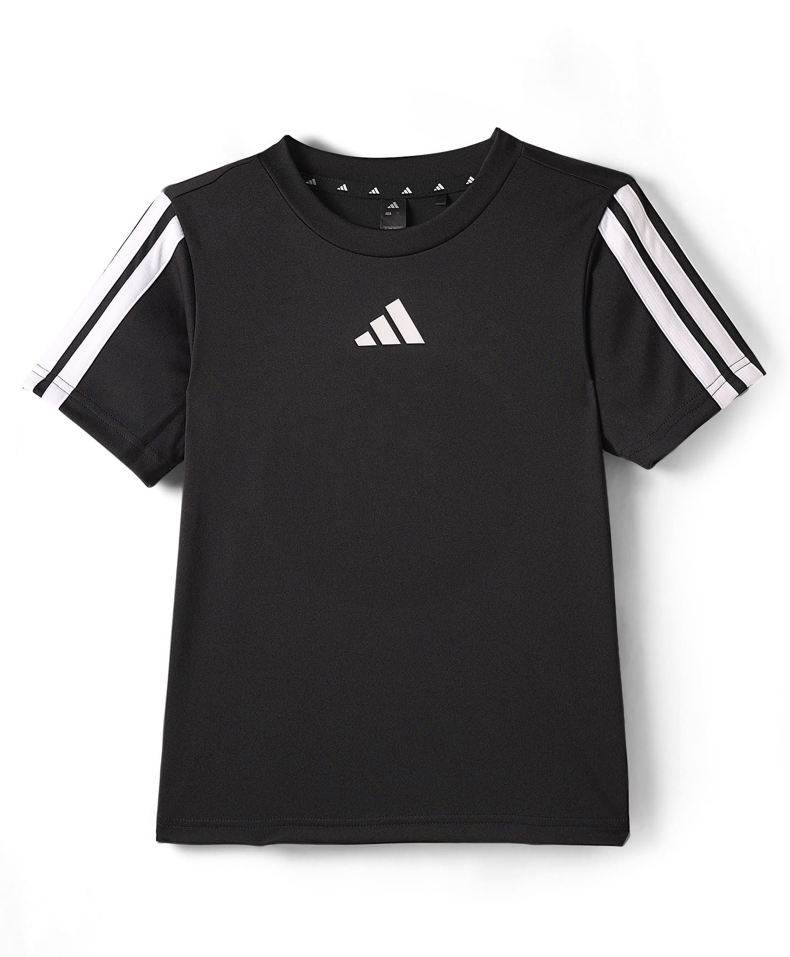 Adidas Kids Knit Half Sleeves T-Shirt With Logo Print - Black-image-42