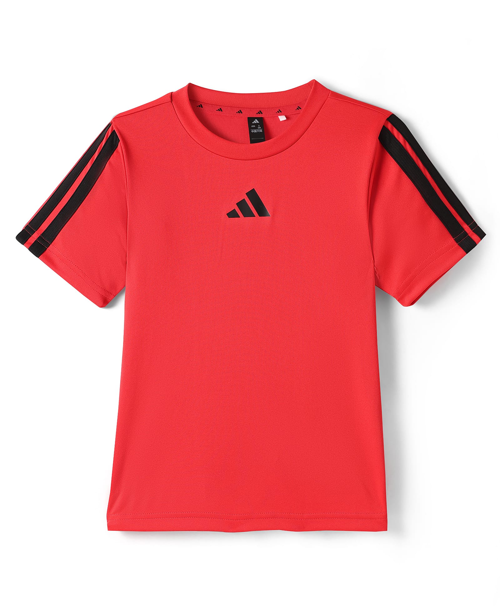 Adidas Kids Knit Half Sleeves T-Shirt With Logo Print - Red-image-23