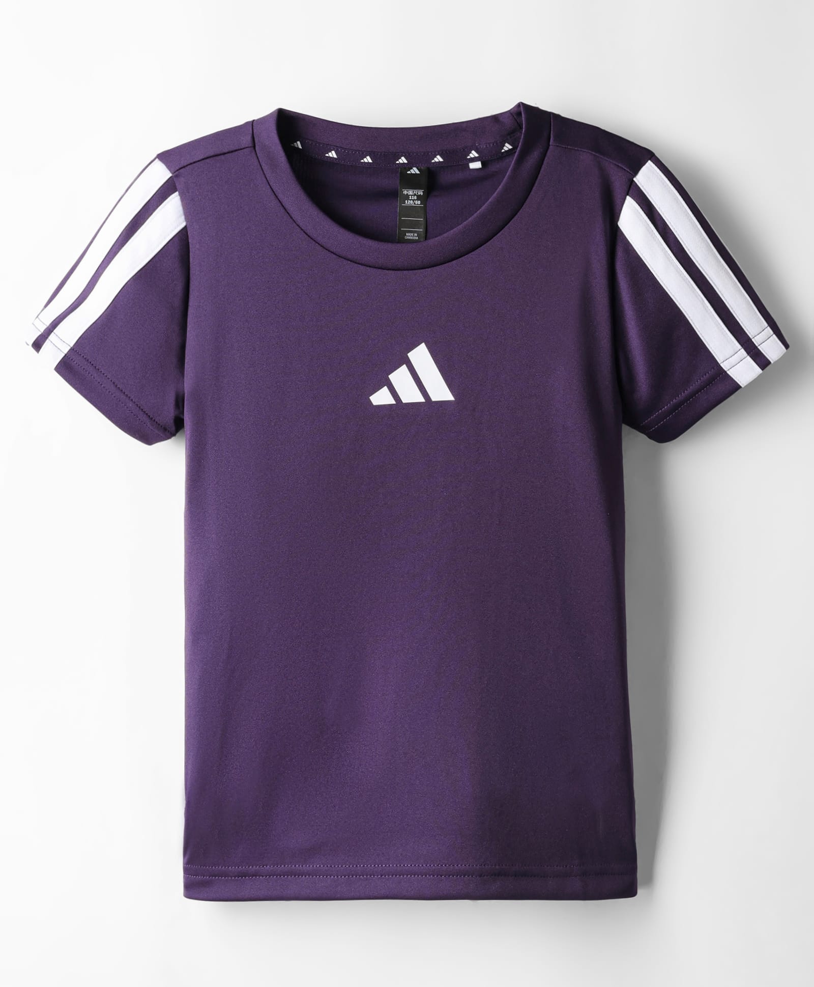 ADIDAS KIDS Knit Half Sleeves T-Shirt With Tape Detailing - Purple-picture-18