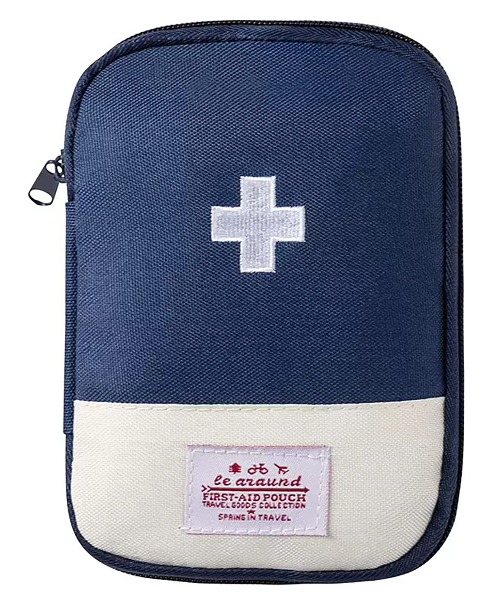 House of Quirk Nylon Oxford First Aid Bag Empty First Aid Pouch Multifunction Emergency Medicine Storage - Navy Blue-image-28