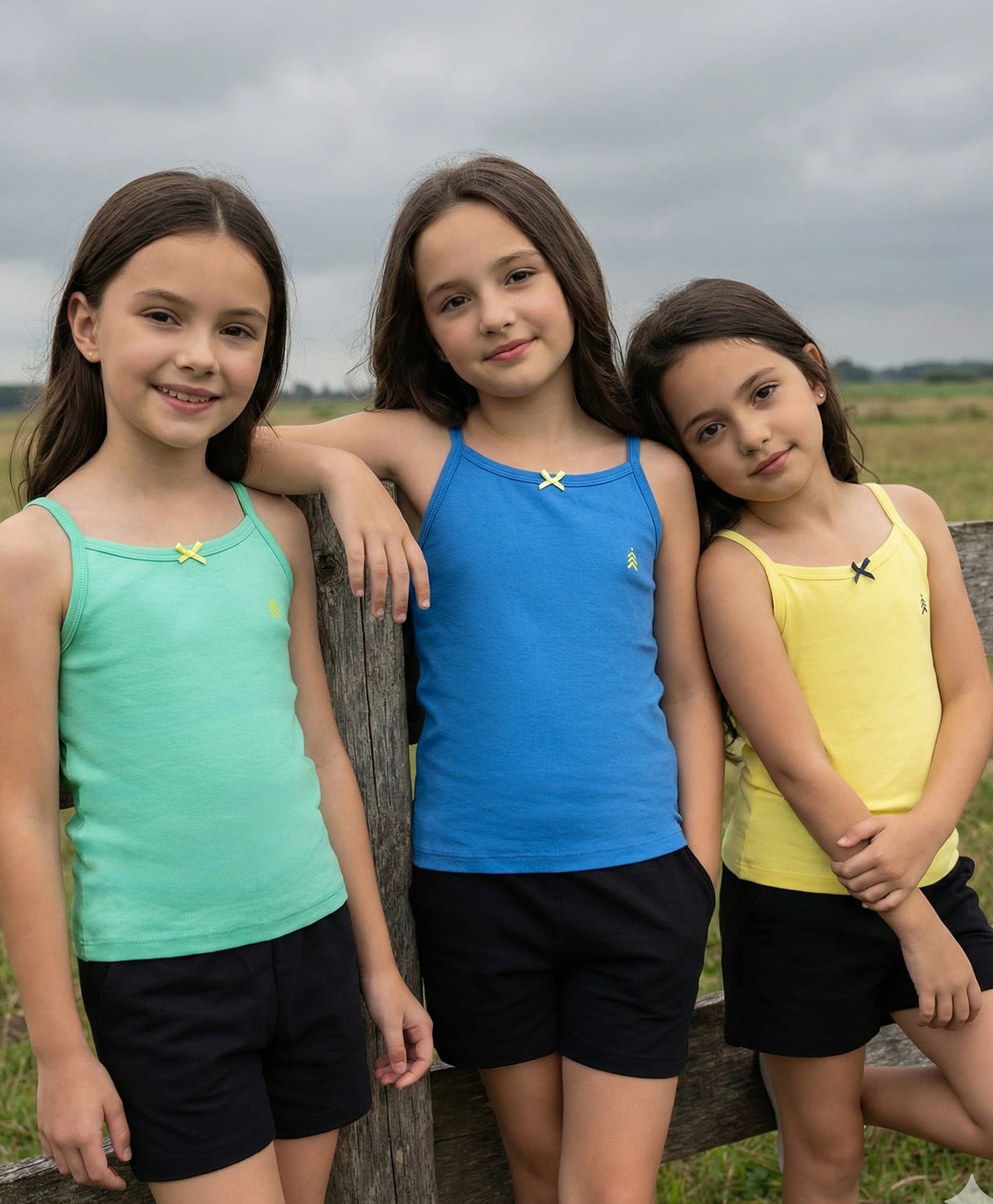 Pine Kids Cotton Lycra Knit Sleeveless Solid Color Slips Pack of 3 (Color May Vary)-picture-19