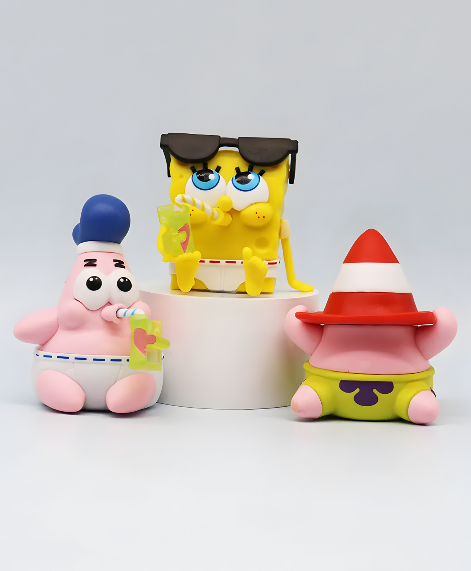 NEGOCIO Lovely Cartoon Sponge Patrick Action Figure Toys 3D Doll Office Desk Cake Ornament Action Figures- PACK OF 1- COLOR MAY VARY-image-41