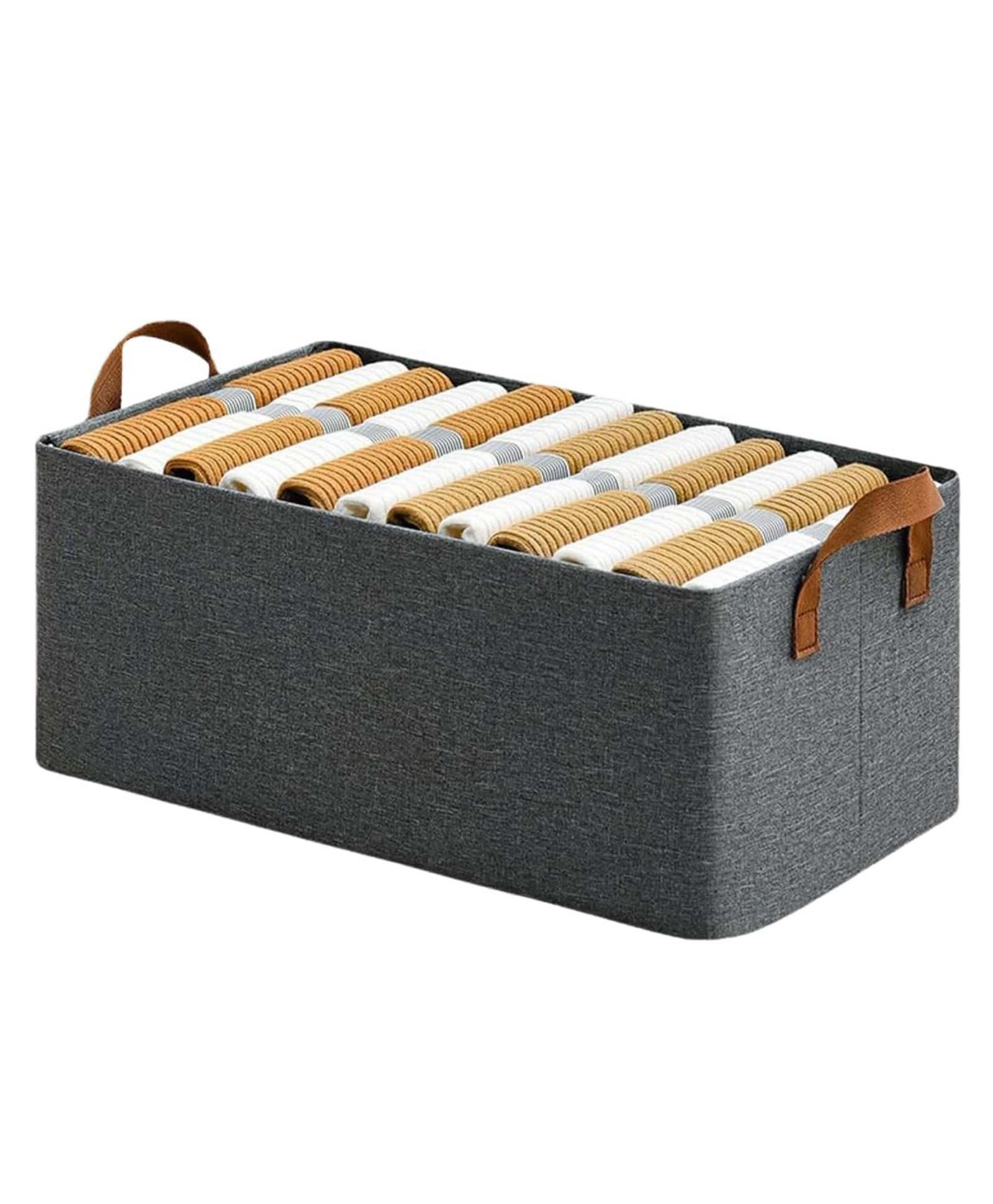 New Pinch Storage Organizer For kids Clothes with Handles & Metal Frame Foldable storage bag for Clothes Drawer Storage Organizer For Clothes (26Liter) pack of 1-image-39