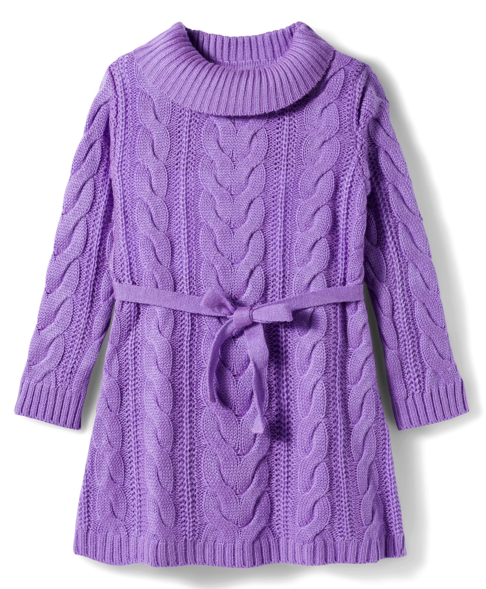 Babyhug Knit Full Sleeves Pullover Sweater with Cable Knit Design - Lavender-picture-18