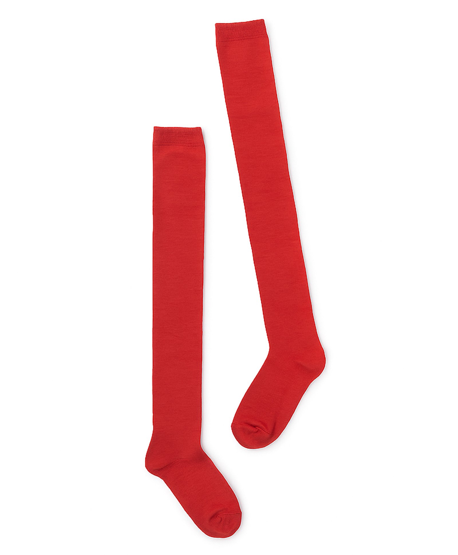 Tipy Tipy Tap Cotton Solid Mid Thigh Length Socks - Red-picture-16