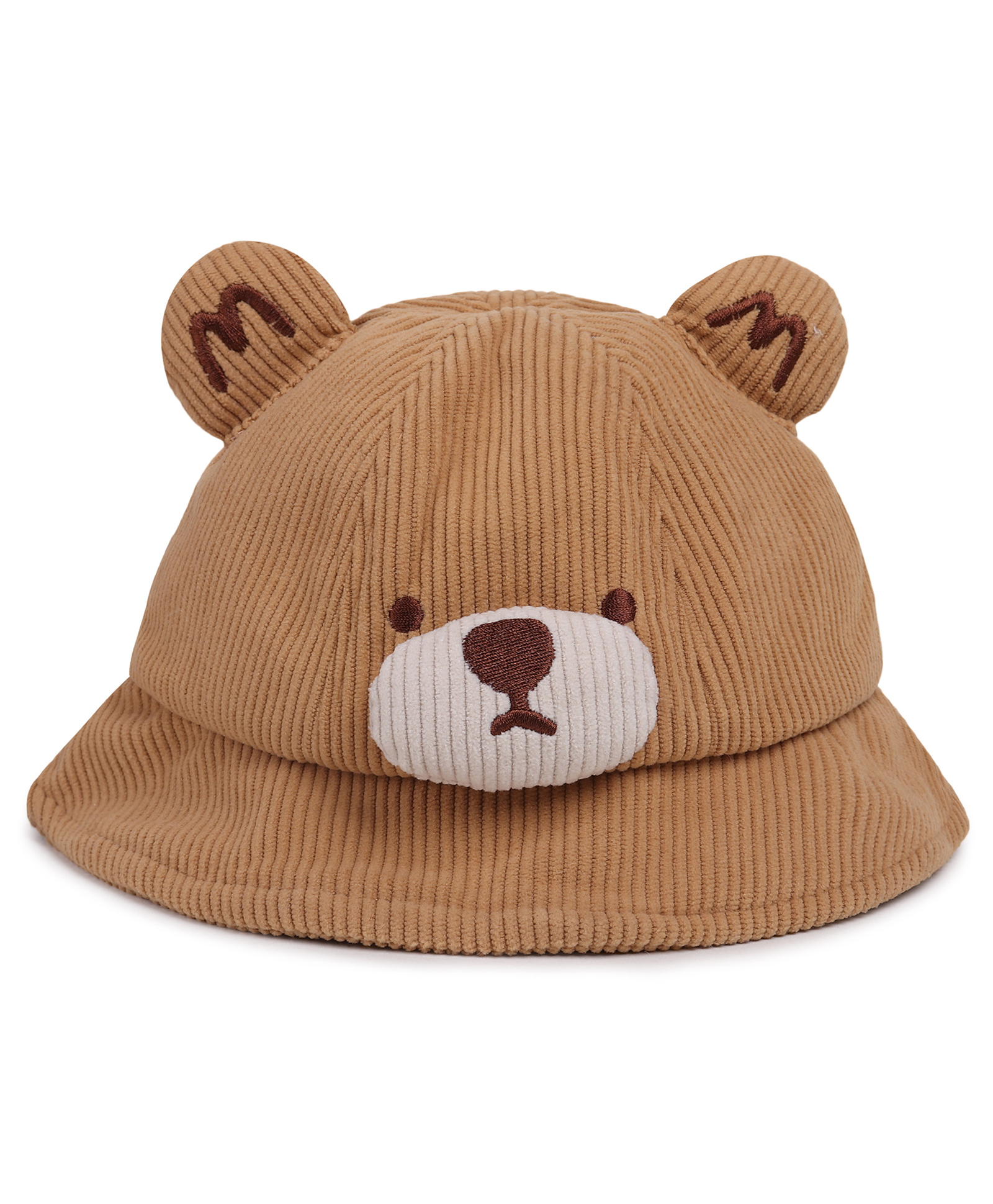 Tipy Tipy Tap Corduroy Bear Designed Bucket Hat - Brown - Diameter 48 cm-image-31