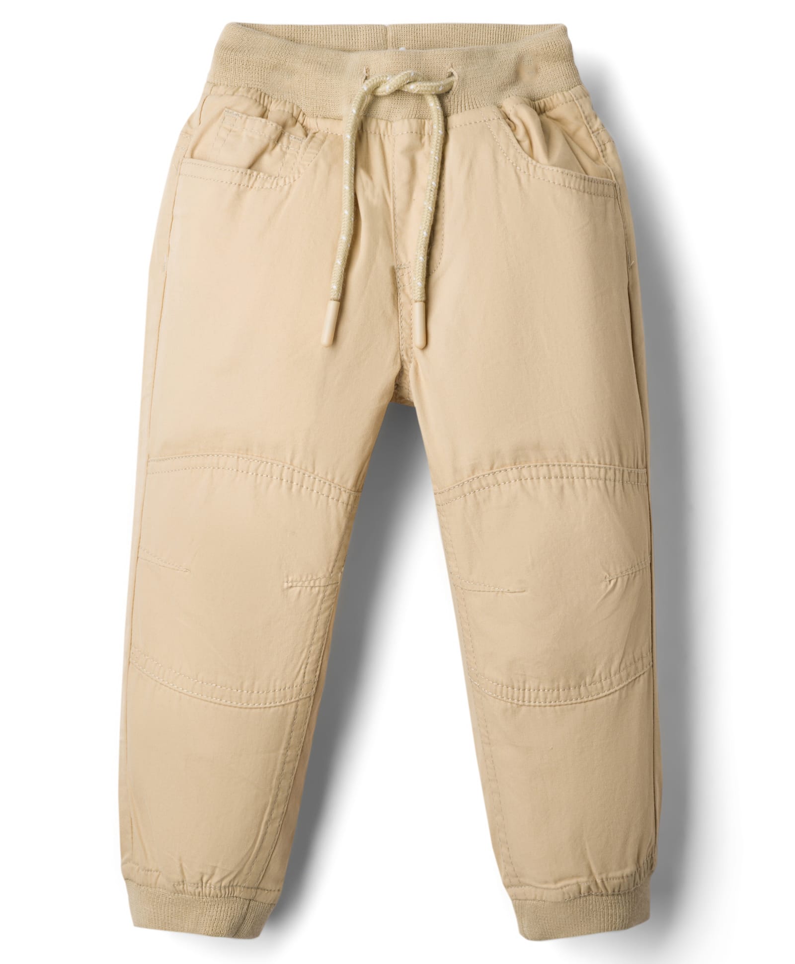Babyhug Poplin Woven Full Length Solid Colour Trouser - Beige-picture-19