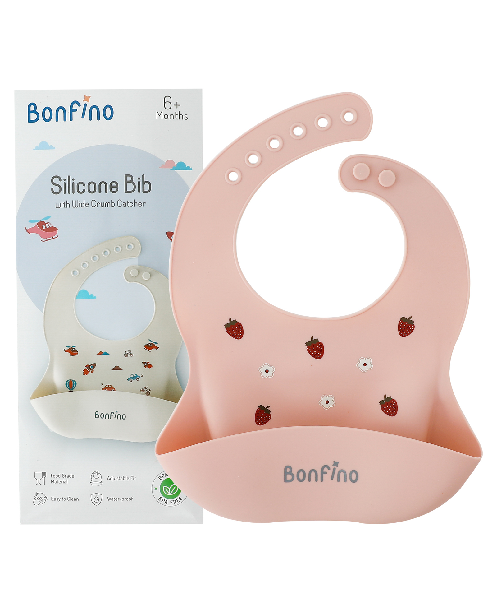 Bonfino Bib Free Size - Light Pink-picture-18