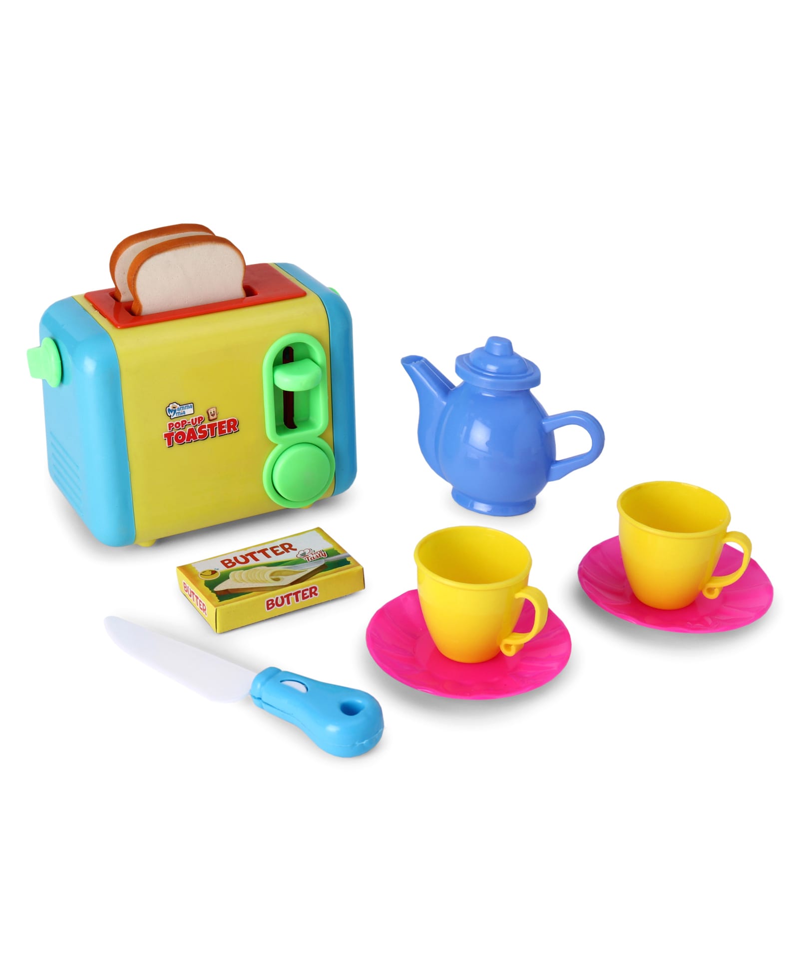 Mamma Mia Pop Up Toaster Role & Pretend Play Toy 8 Pieces - Multicolor-picture-35
