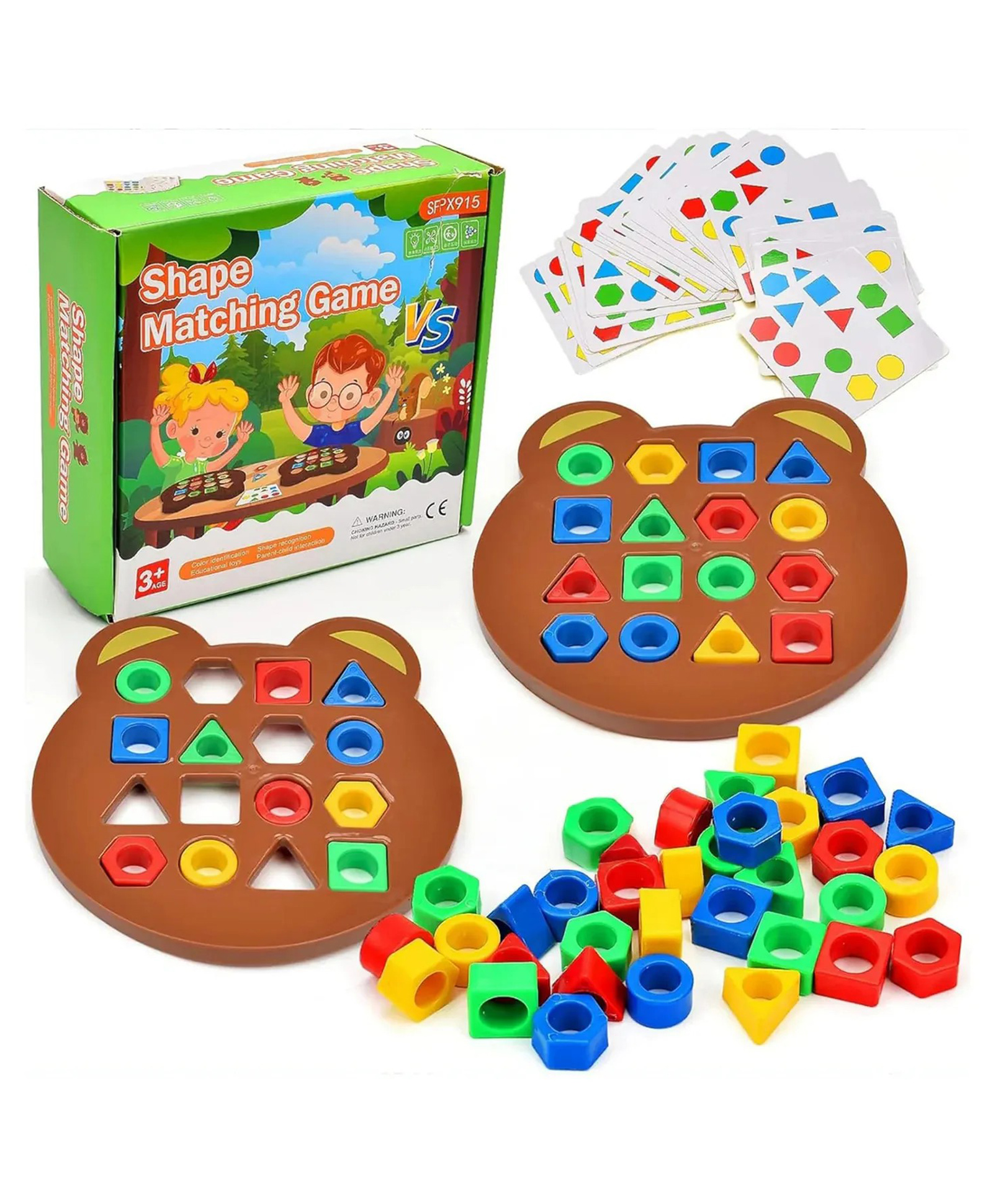 AKN TOYS Geometric Shape And Color Matching Puzzle Board Game with Bell for Kids Fun and Learning Entertainment Kids Toys - ( PACK OF 1- COLOR MAY VARY )-picture-33