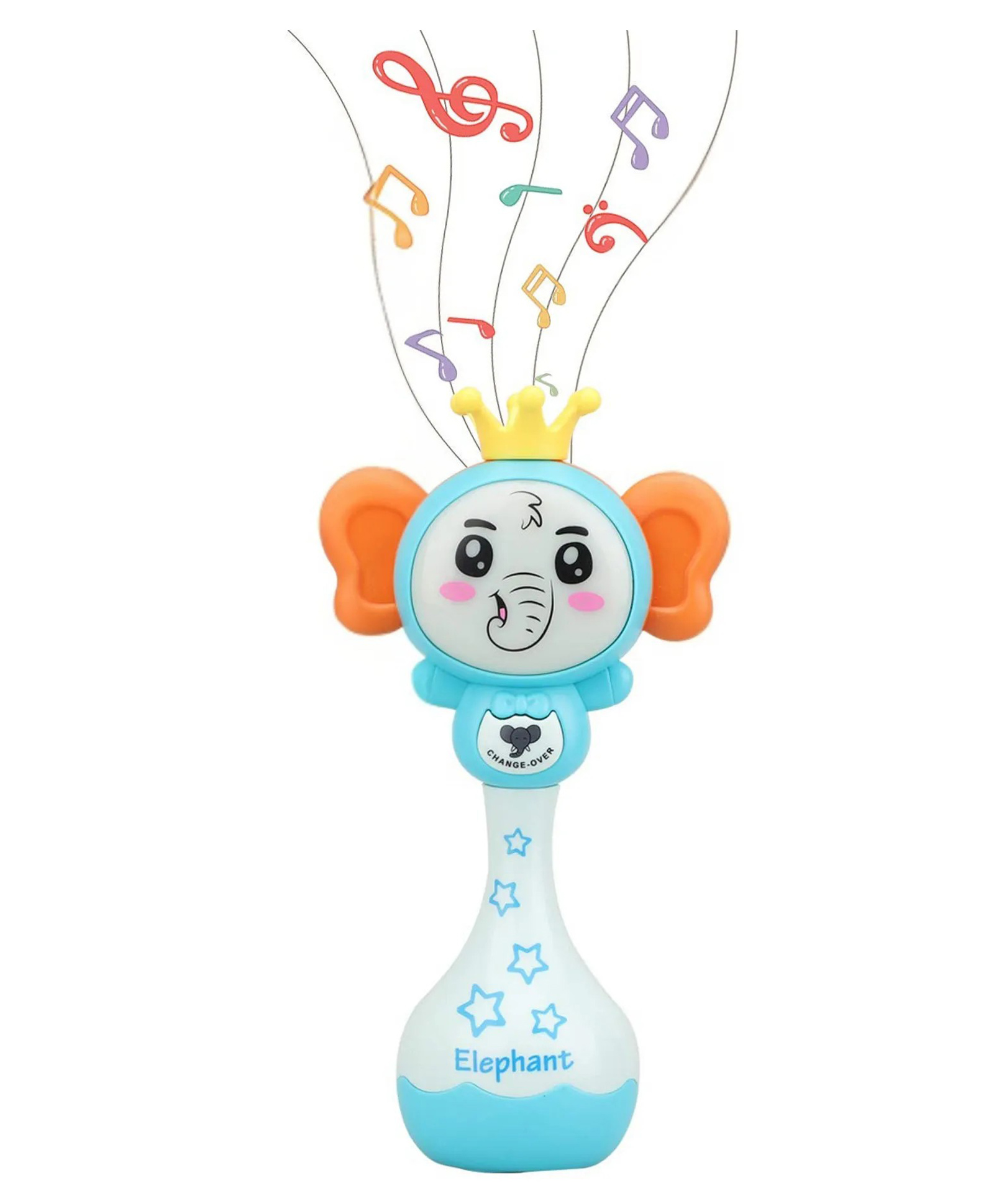AKN TOYS Cute Elephant Shaker Rattle Toys For Kids And Baby Electric Elephant Stick Rattle with Soothing Rattling Sound (Pack of 1 Color May Vary)-picture-24