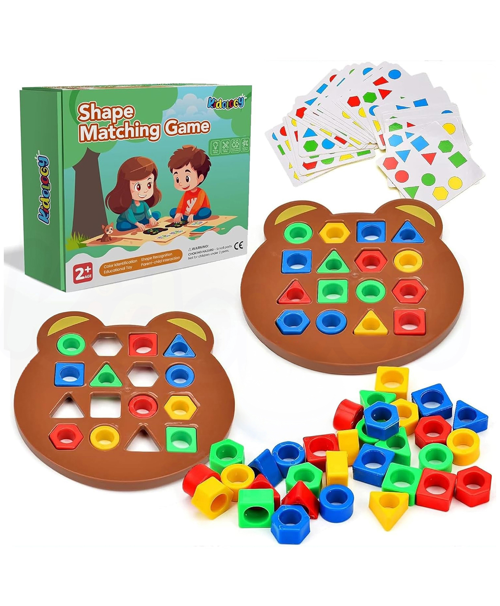 Kidology Geometric Shape and Color Matching Puzzle Board Game without Bell-image-32