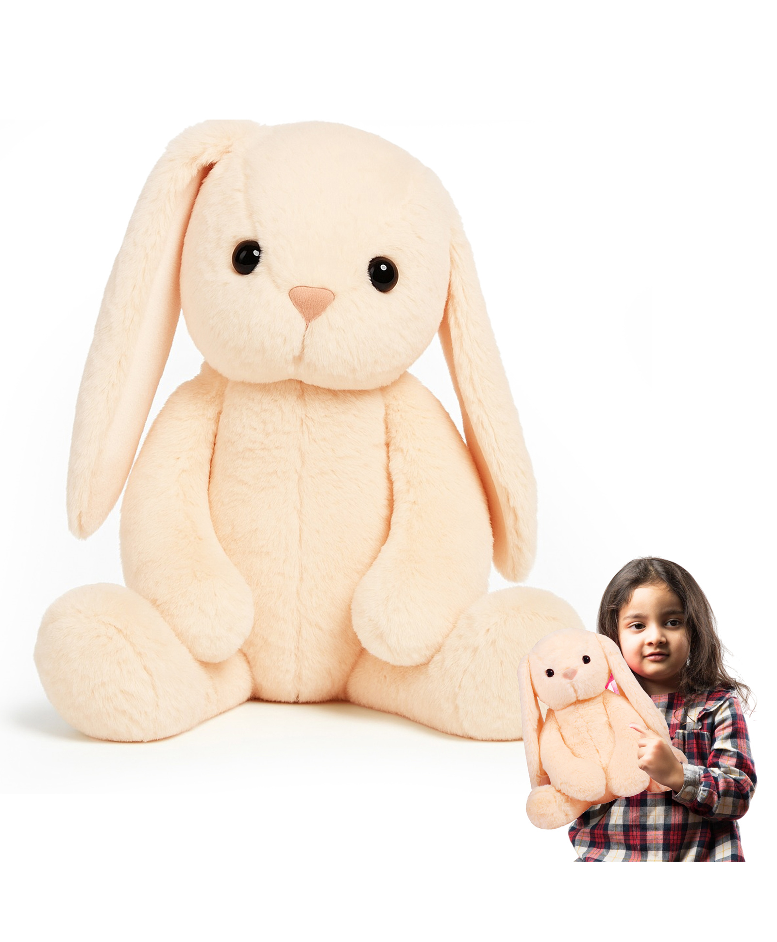Kidology Peach Bunny Soft Toy Height 32 cm-image-40