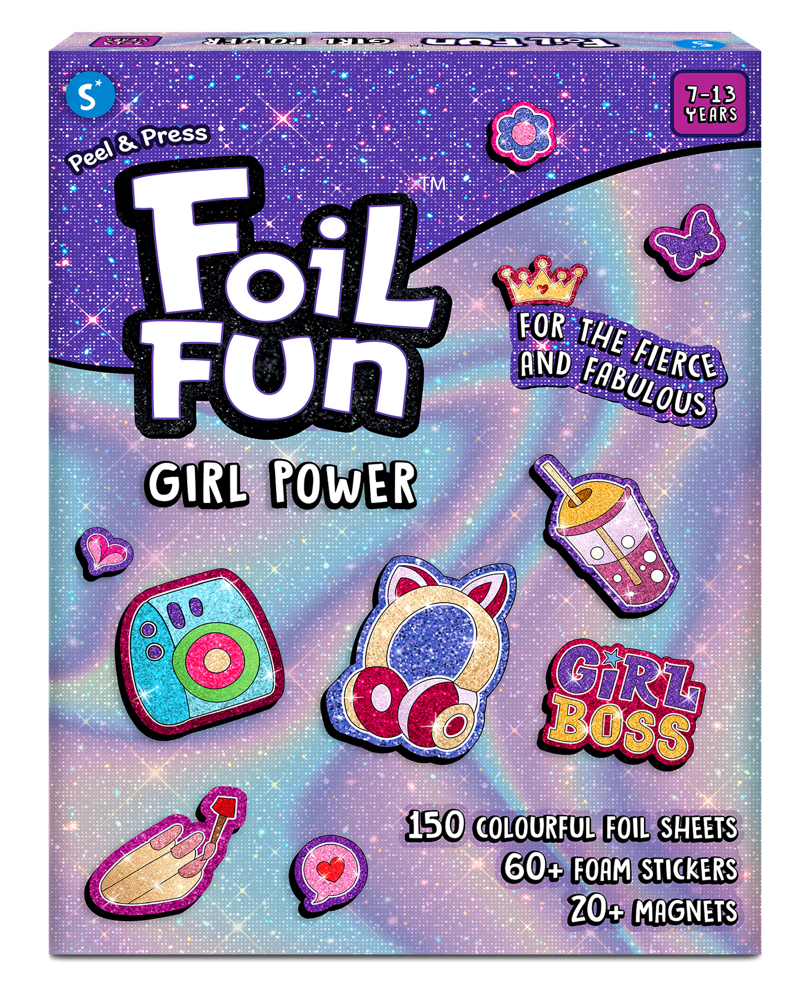 Skillmatics Foil Fun - Girl Power, 20+ DIY Foil Art Magnets, Mess-Free Craft Kit, 60+ Foam Stickers, Creative Activity for Girls, Kids, Tweens, Teens (Ages 7-13), Gifts, Travel, Party Favour-picture-20