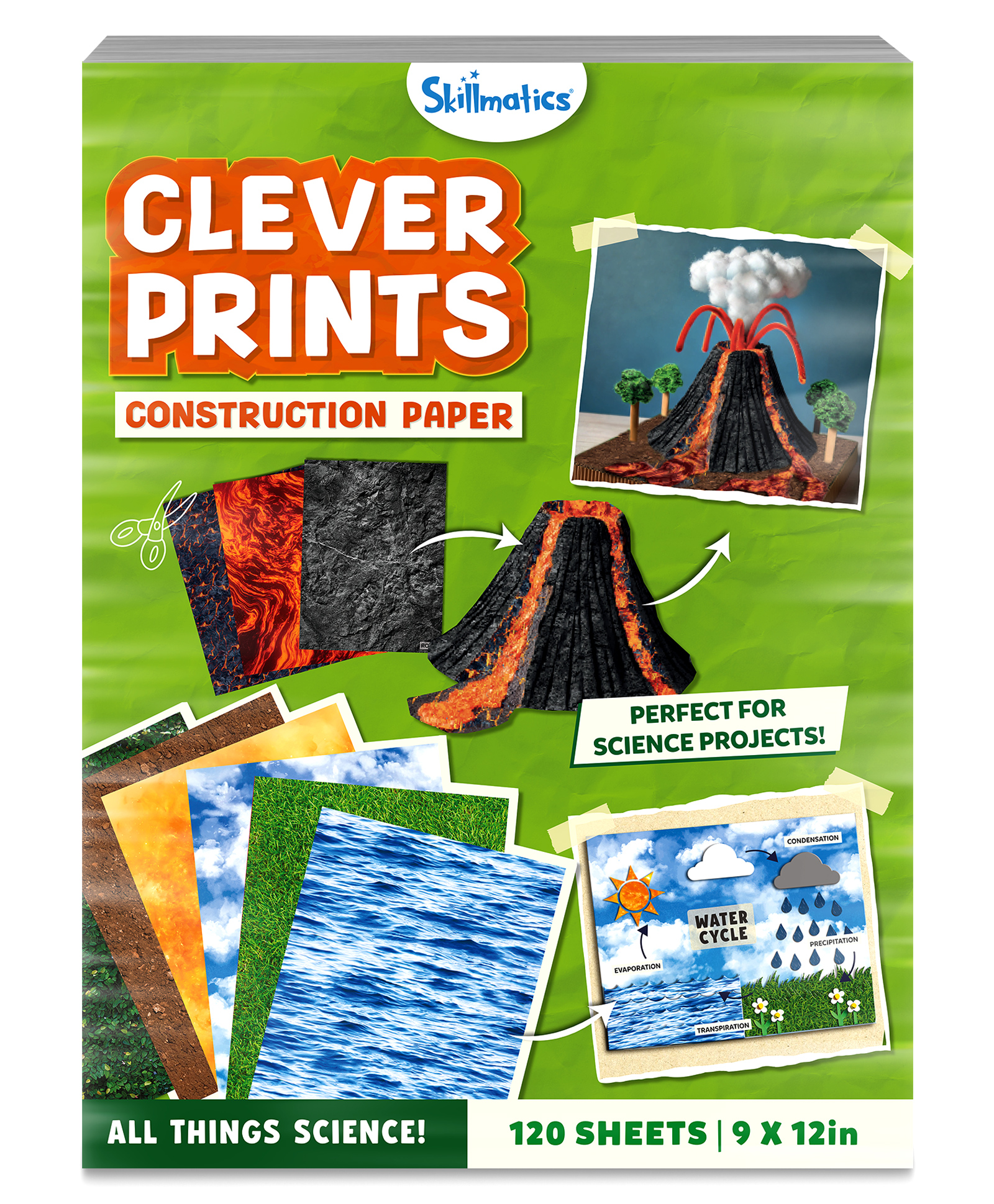Skillmatics Science Construction Paper for Kids - 120 Double-Sided Printed Sheets (9x12), Textured Craft Paper for Art Projects, STEM Activities, DIY Crafts, Scrapbooking, Classroom & School Supplies-picture-15
