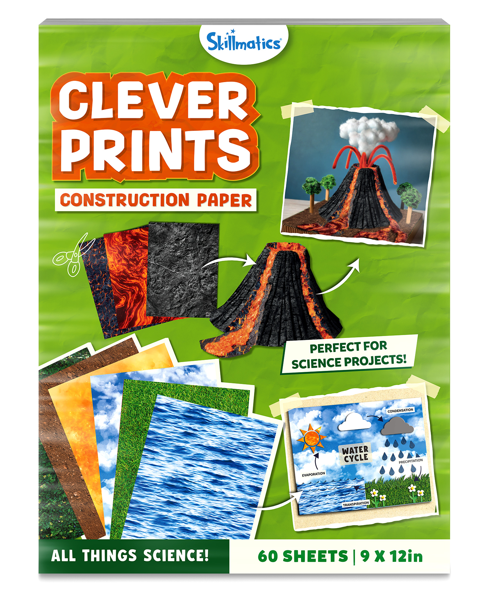 Skillmatics Science Construction Paper for Kids - 60 Double-Sided Printed Sheets (9x12), Textured Craft Paper for Art Projects, STEM Activities, DIY Crafts, Scrapbooking, Classroom & School Supplies-picture-16