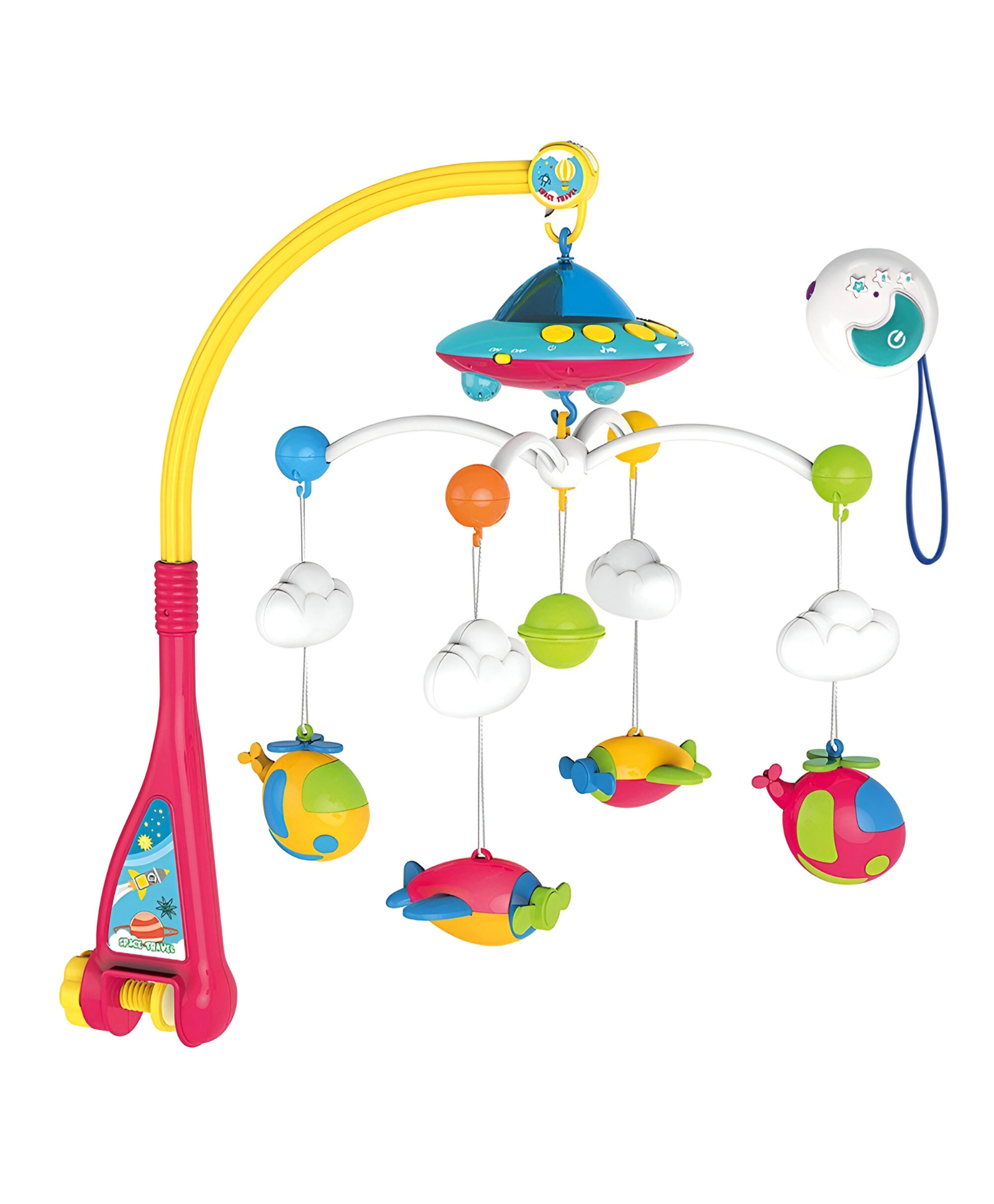 NEGOCIO Remote Operated Baby Musical Mobile Cot Crib Bed Bell Dreamful Bed Ring Toy- PACK OF 1- COLOR MAY VARY-image-31