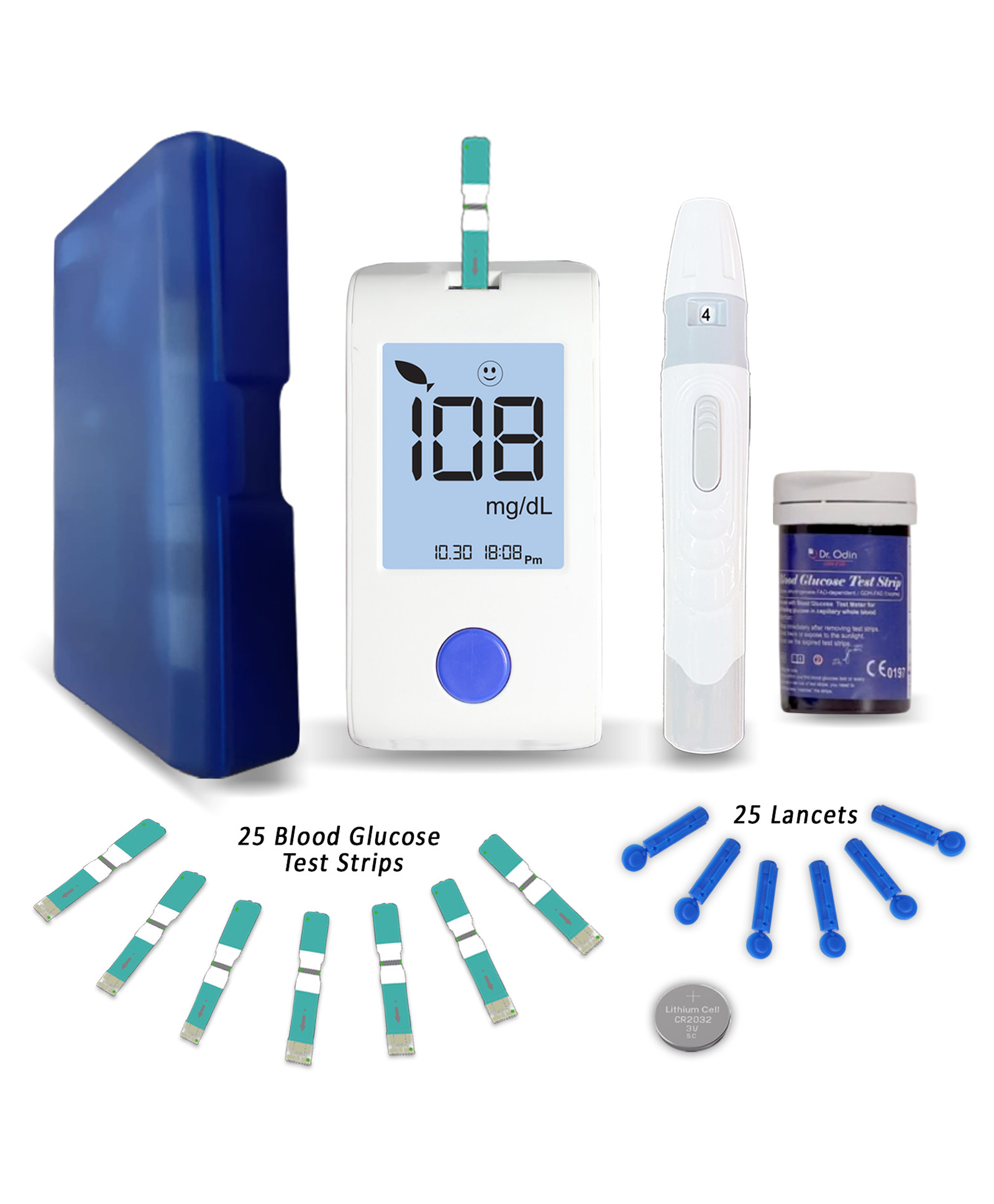 Dr Odin GOD Blood Glucose Monitoring System Self And Professional Monitoring Meter Kit (White)-image-6