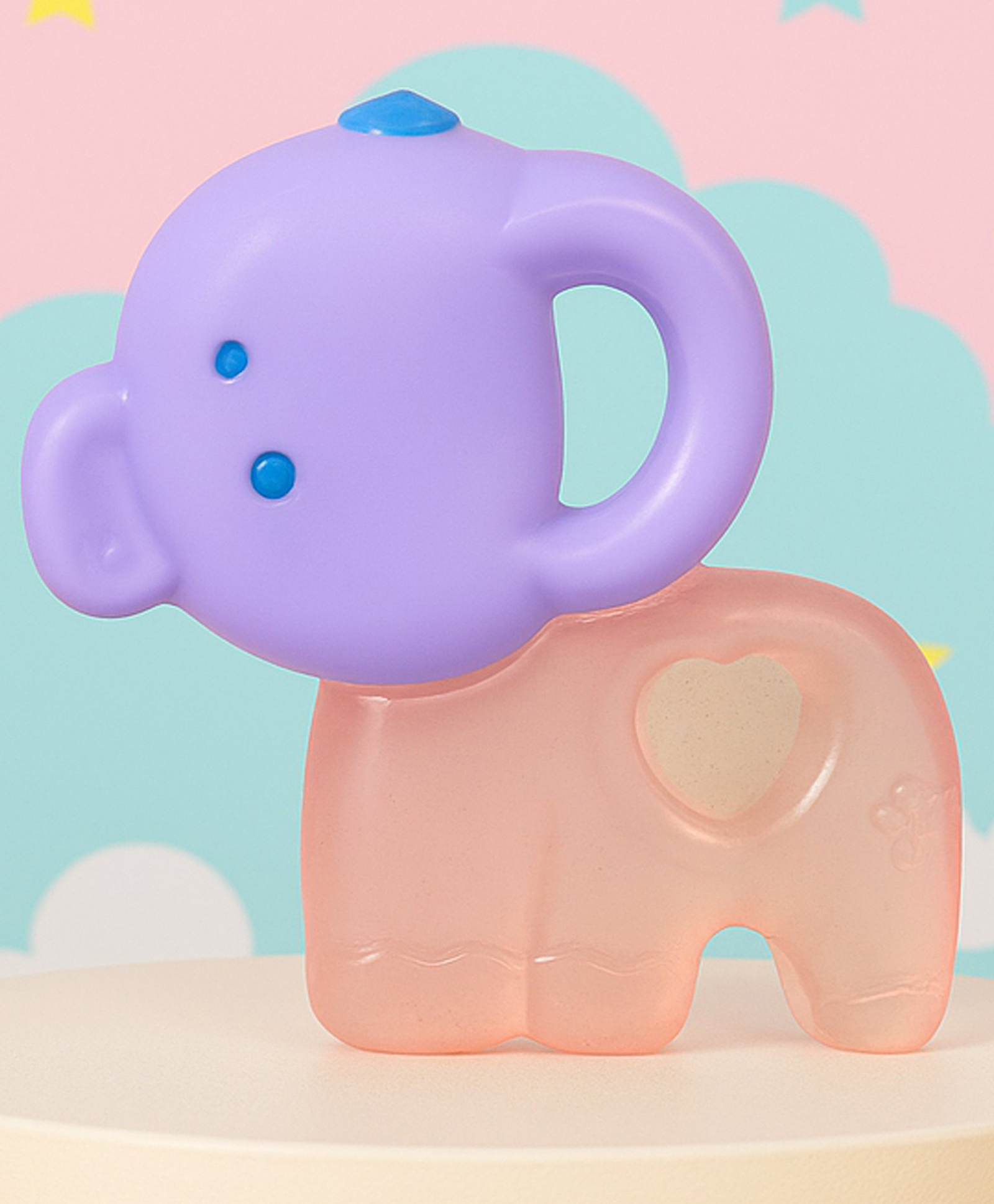The Cheeky Kidzz Baby Water Filled Cooling Teething Cute Elephant Shape Print Oral Dental Care and Easy to Grip Teether BPA Free(PINK)-image-21