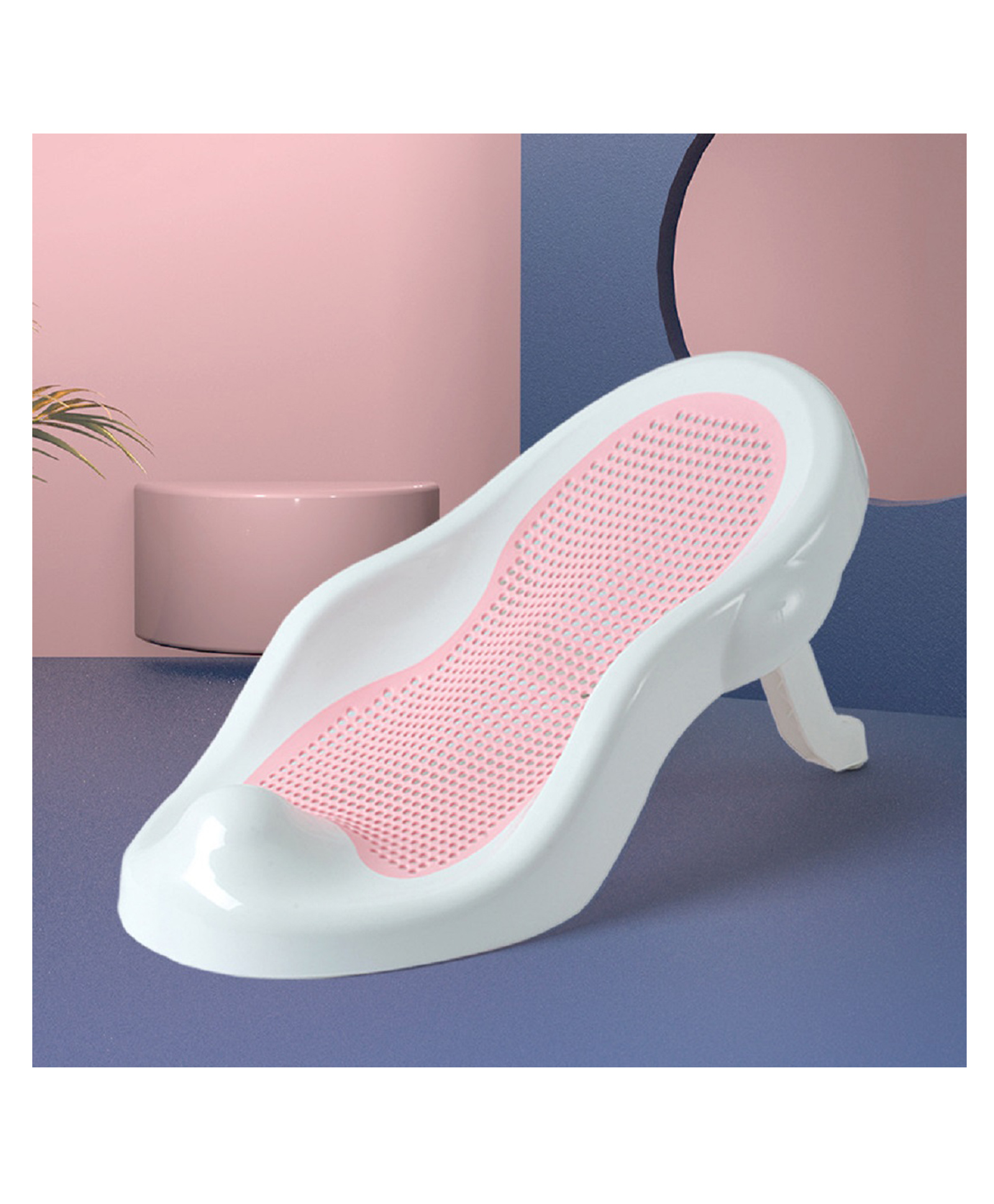 The Cheeky Kidzz Baby Smart Clean Bather Sling Silicone Anti Slip Safe & Comfortable Bath Tub Easily Foldable for Newborn/Infants 0-6 Months Only BPA Free (PINK)-picture-13