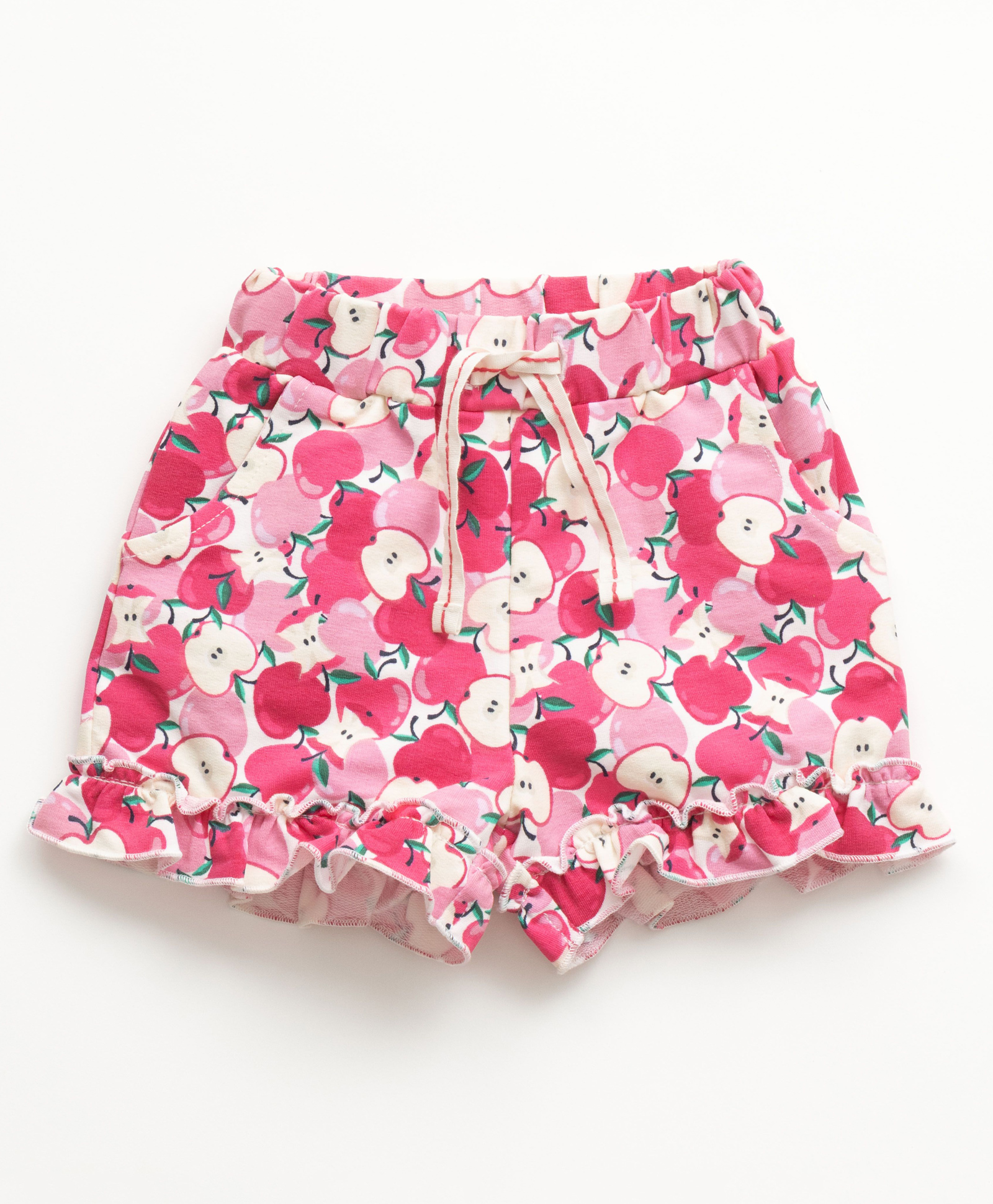 JusCubs Cotton Knit Apples Printed Shorts - Pink-picture-34