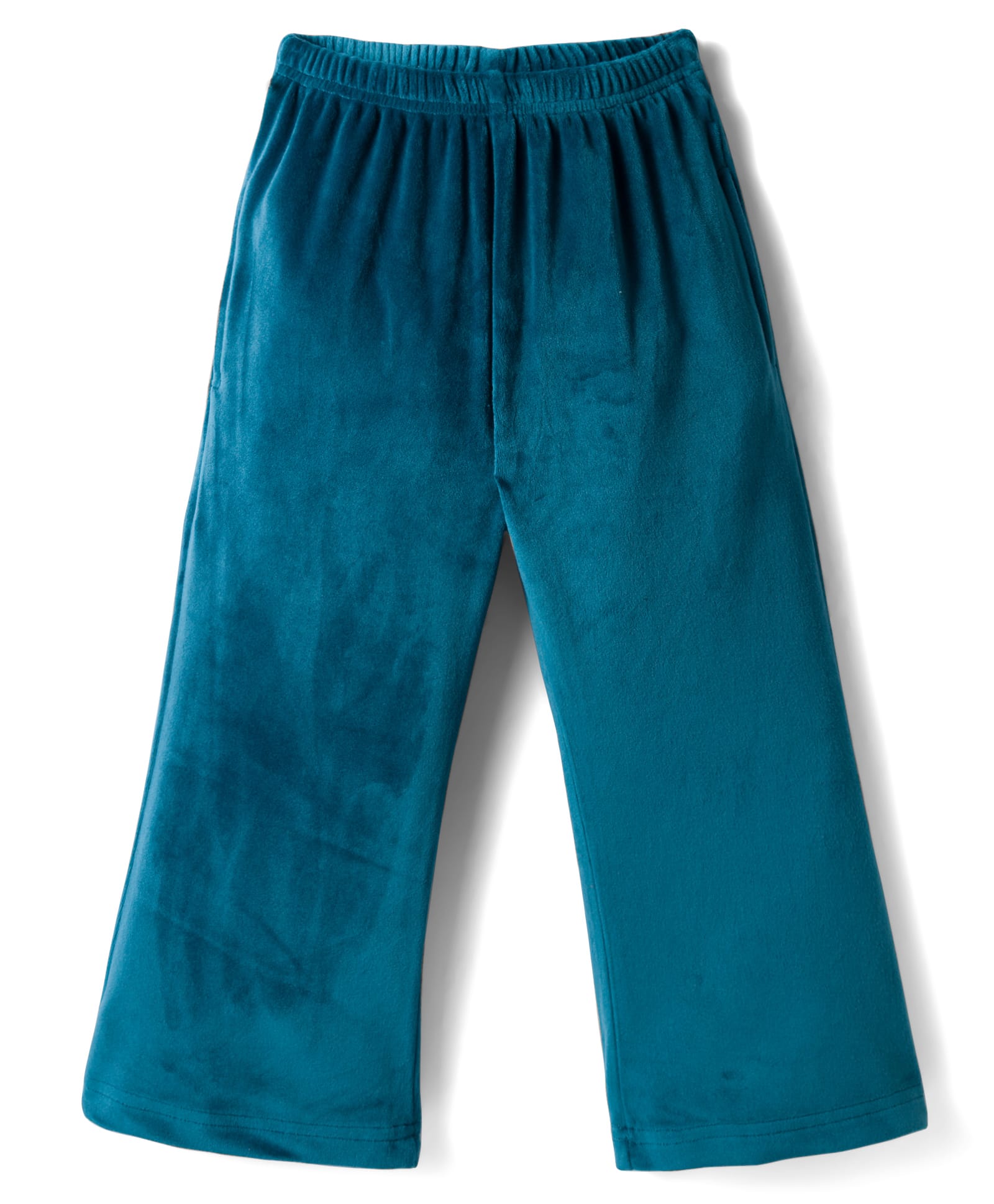 Babyhug Velour Knit Full Length Solid Colour Fleece Pant - Blue-image-42