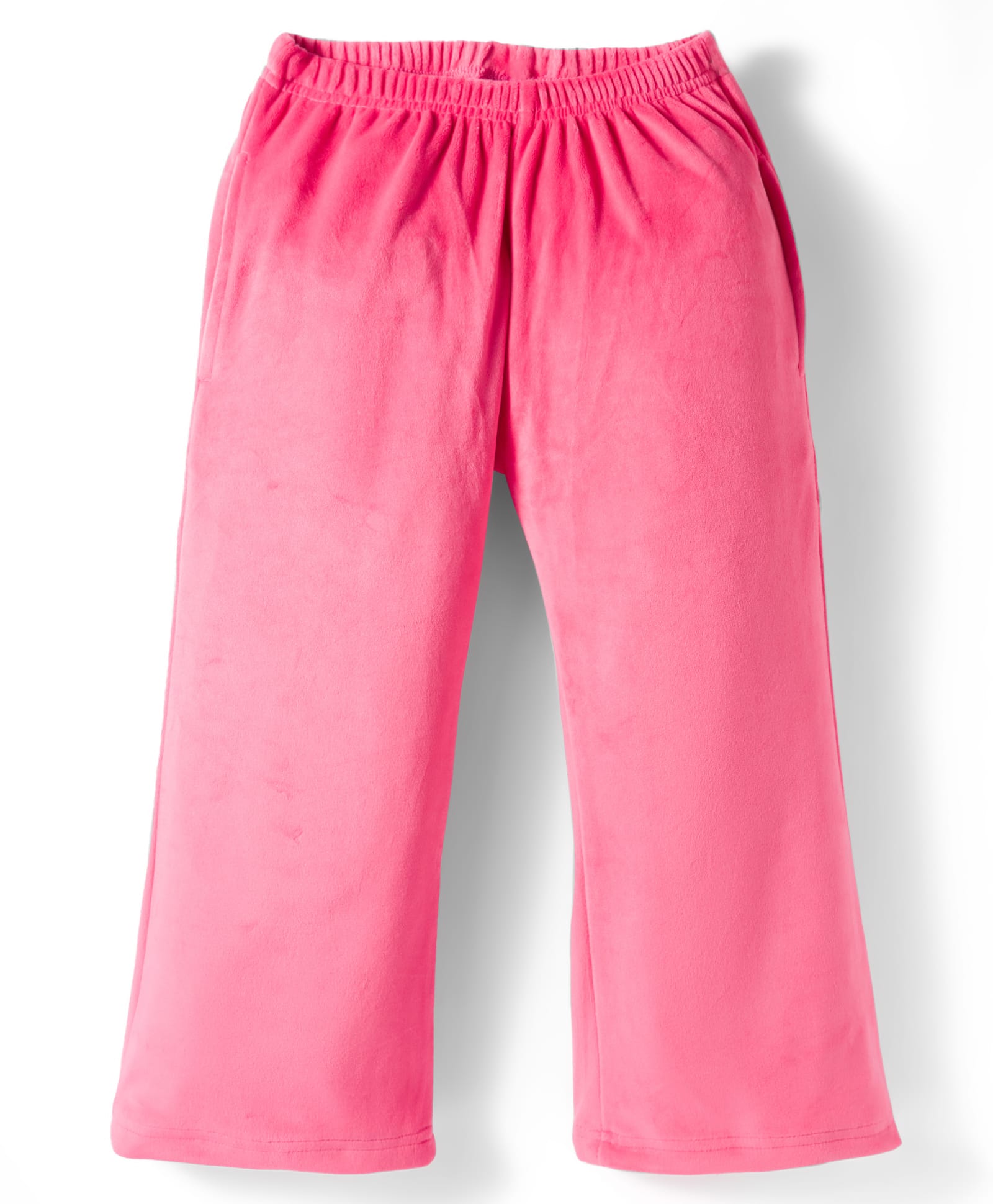 Babyhug Knit Full Length Solid Color Fleece Lounge Pant - Pink-picture-27